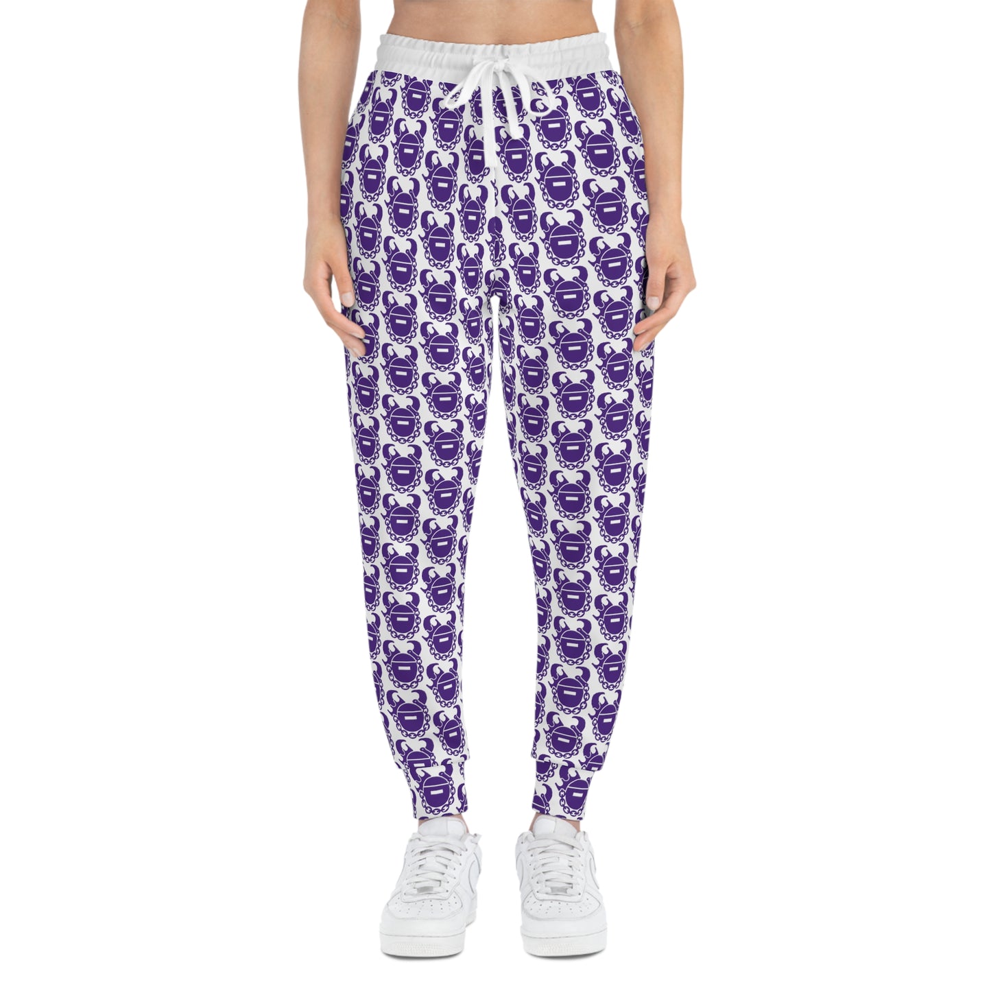 Unisex Athletic Joggers - Purple/White - Helmet