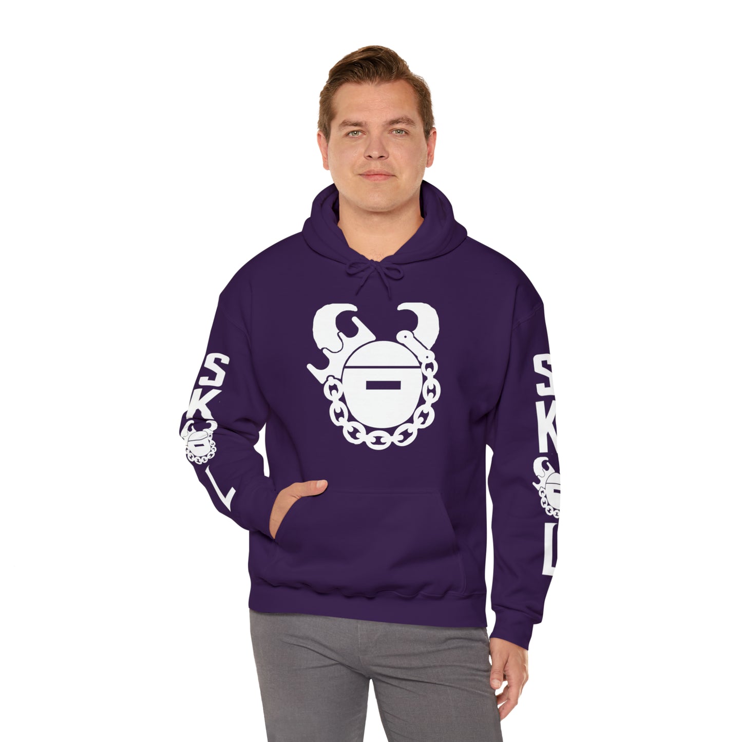 Unisex Heavy Blend™ Hooded Sweatshirt - Game Day Helmet + Original (Sleeves)