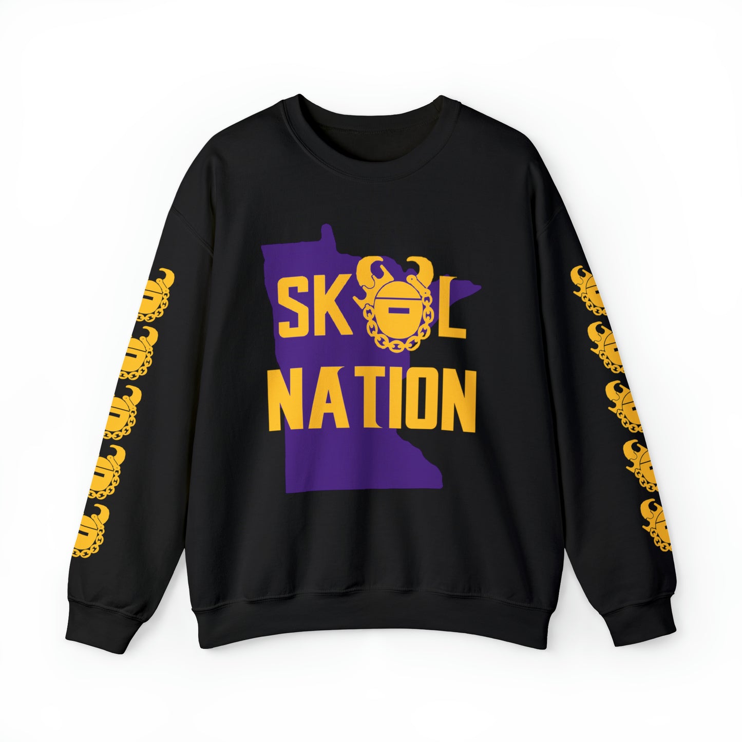 Unisex Heavy Blend™ Crewneck - MN Nation + Game Day Helmet (Sleeves)