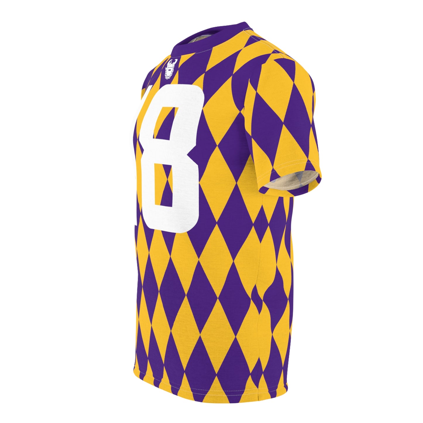 Unisex Cut & Sew Tee - Purple/Gold Diamonds - Jersey #18