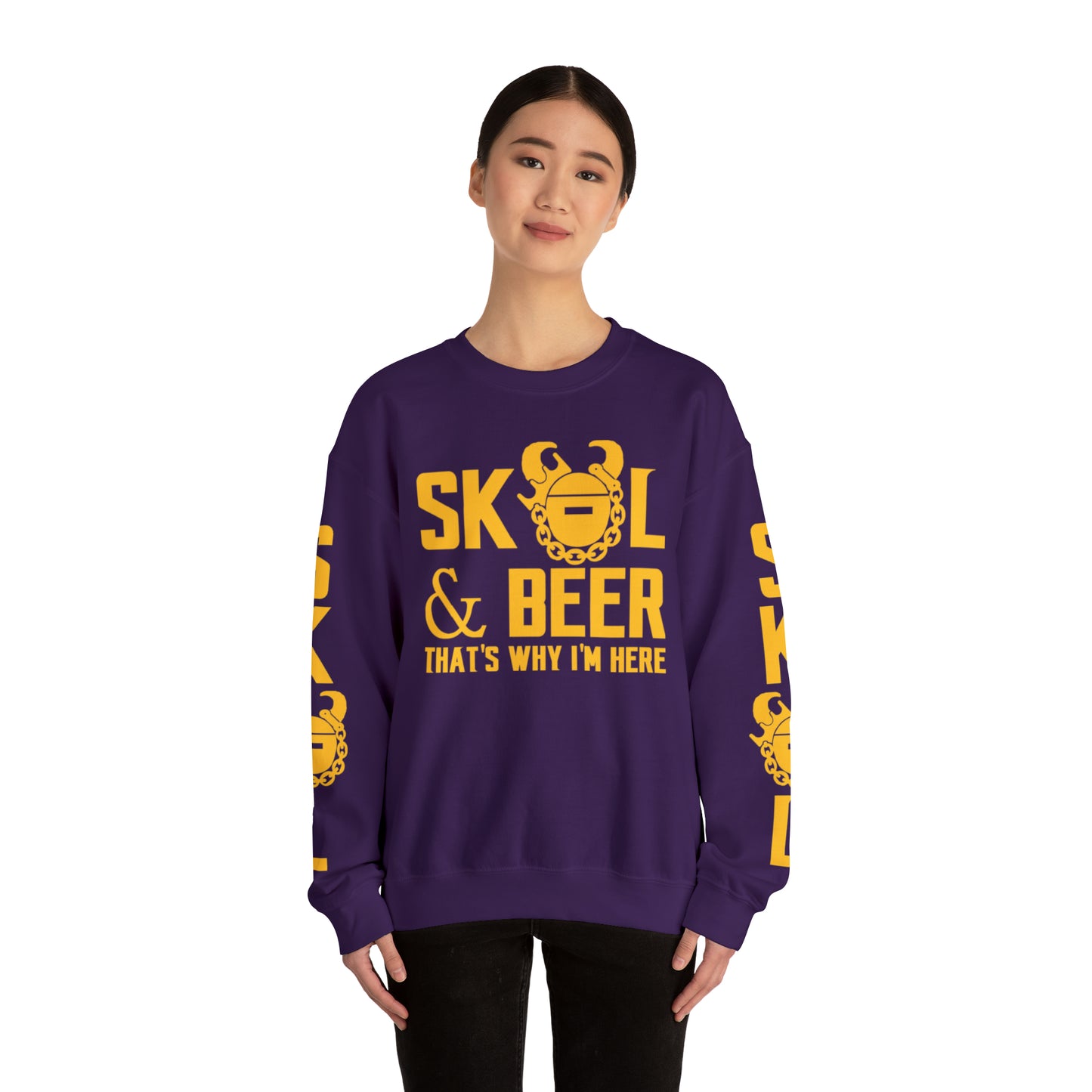 Unisex Heavy Blend™ Crewneck - & BEER + The Original (Sleeves)