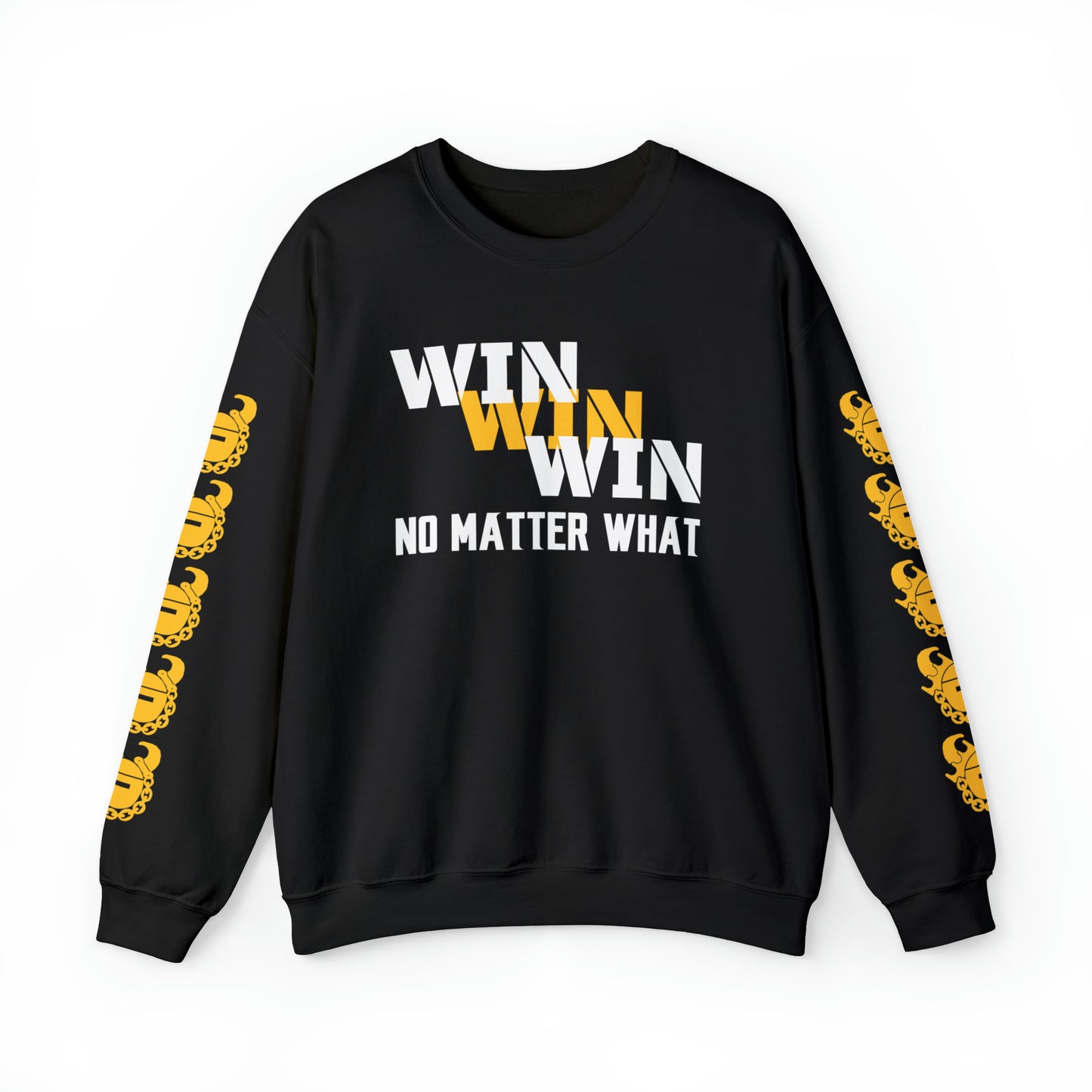 Unisex Heavy Blend™ Crewneck - No Matter What + Game Day Helmet (Sleeves)