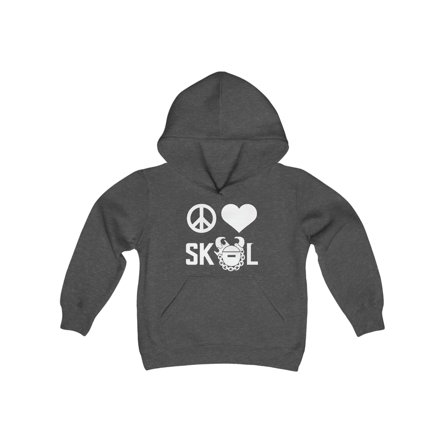Youth Heavy Blend Hoodie - Peace & Love
