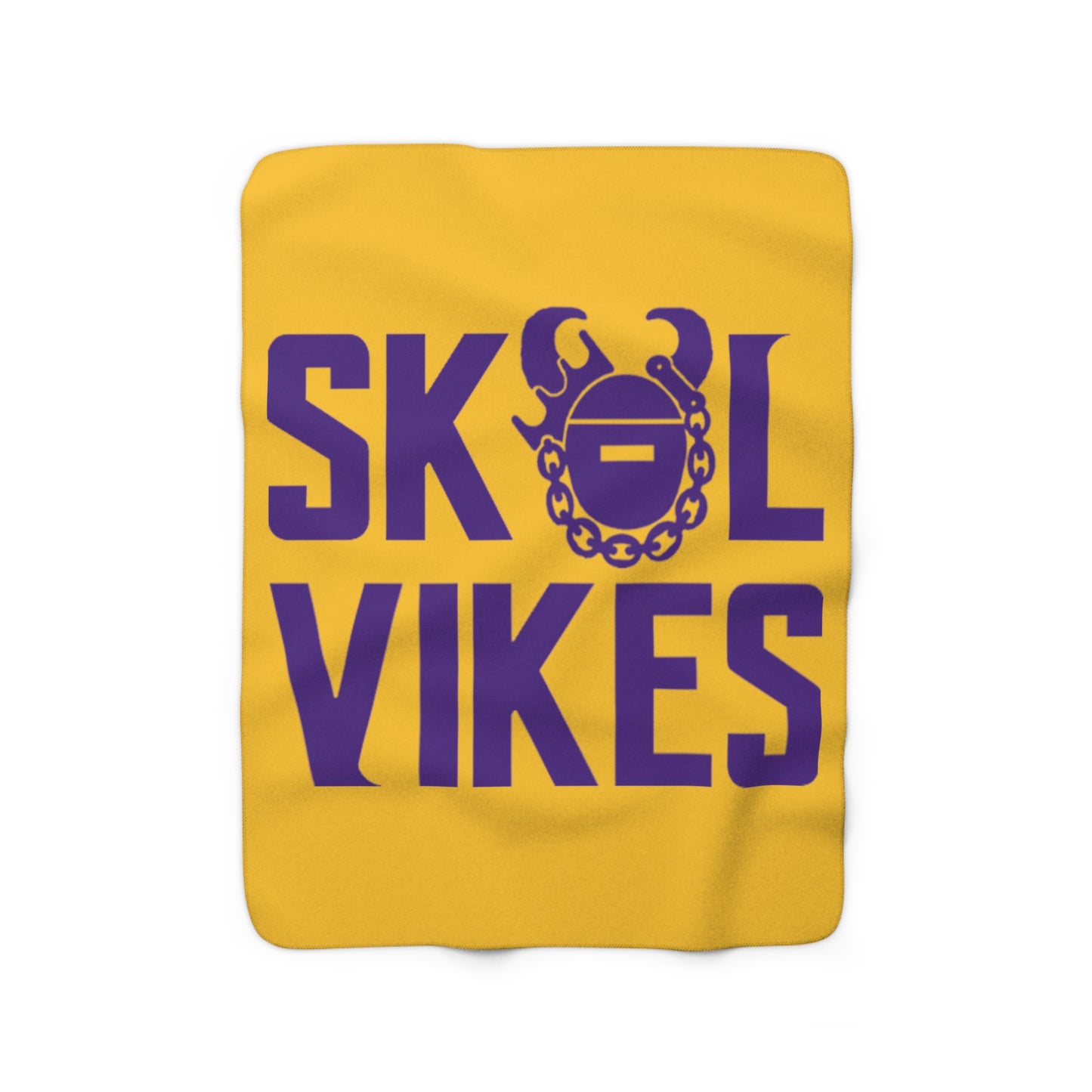 Sherpa Fleece Blanket - Gold/Purple - Vikes