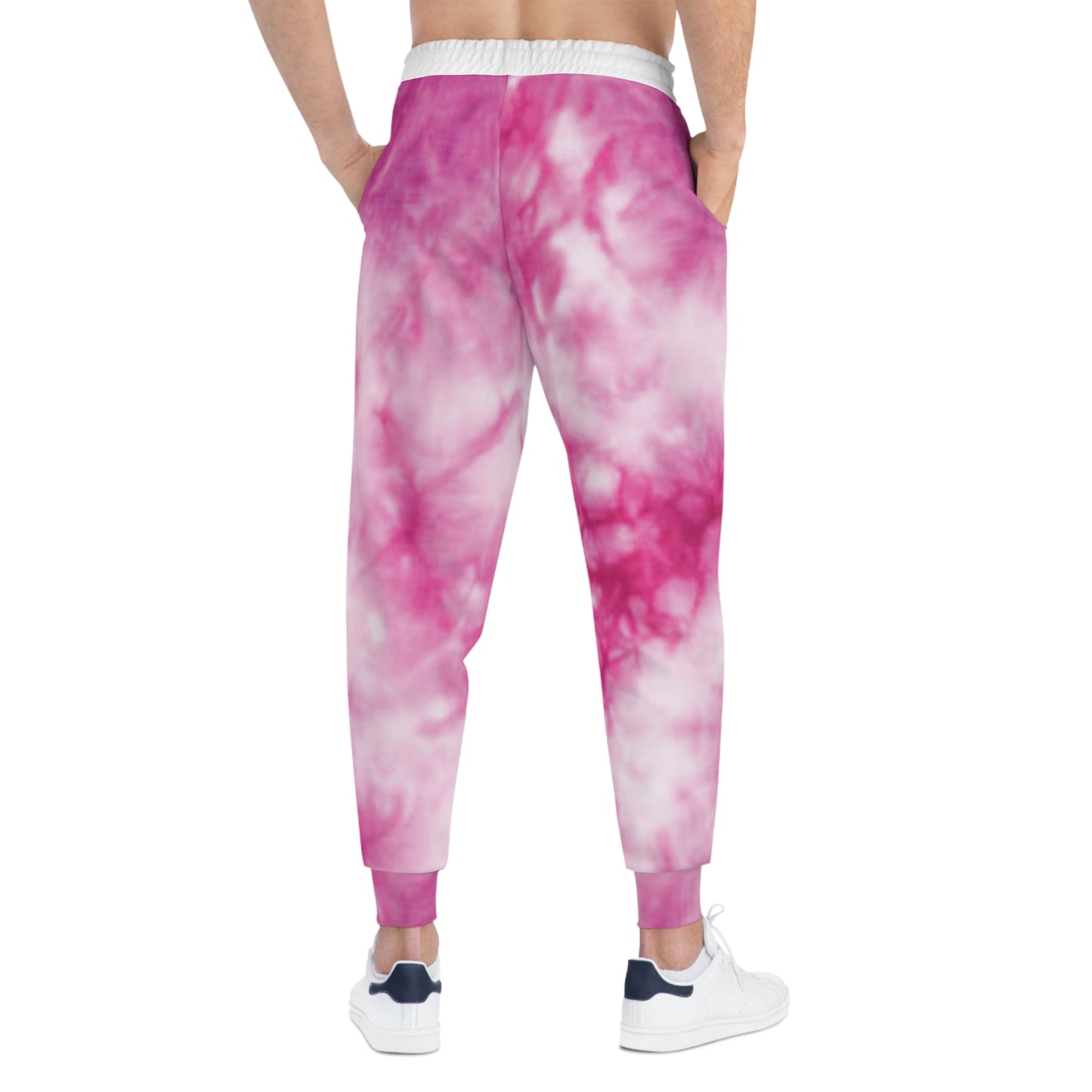 Unisex Athletic Joggers - Pink Tie-Dye