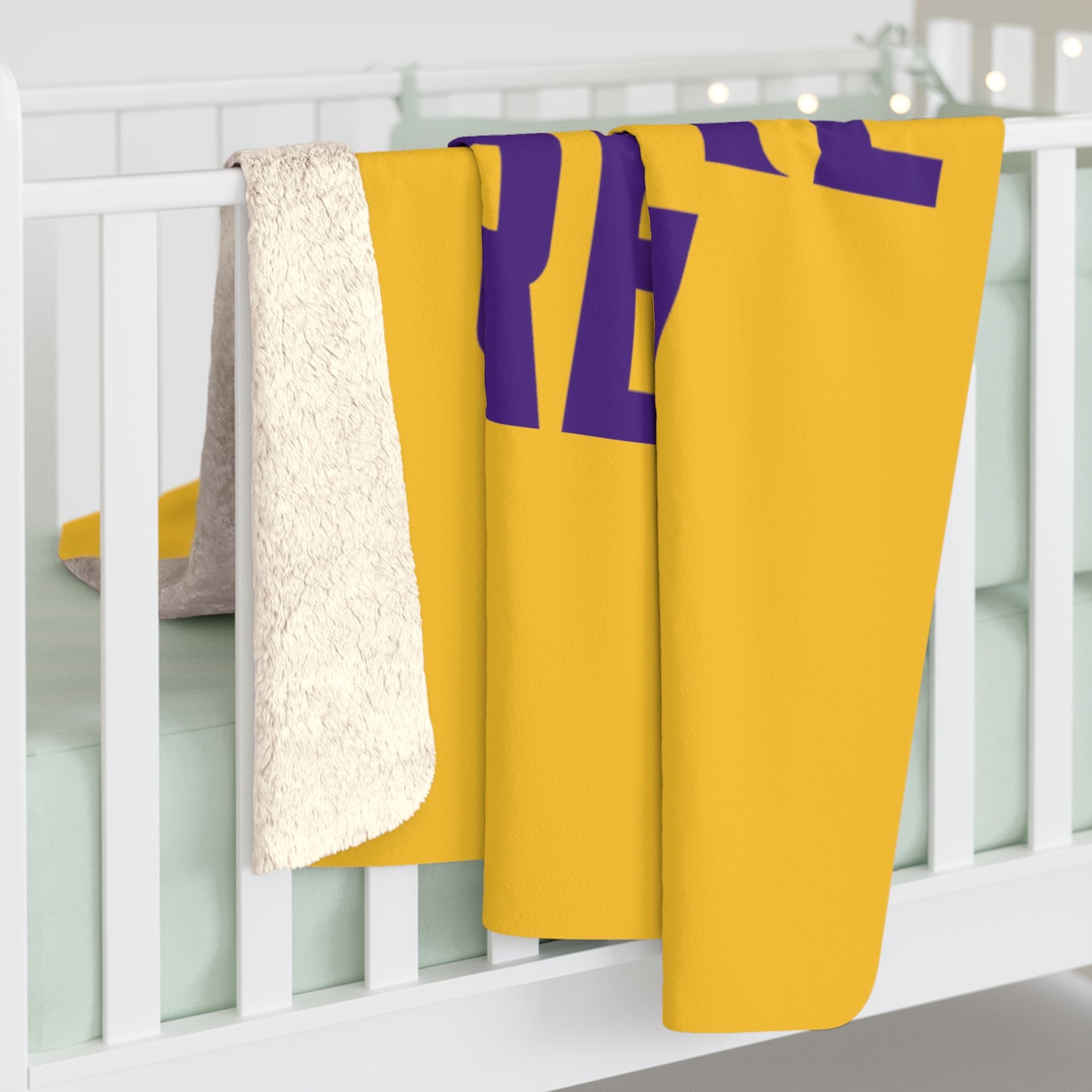 Sherpa Fleece Blanket - Gold/Purple - Tailgate Crew