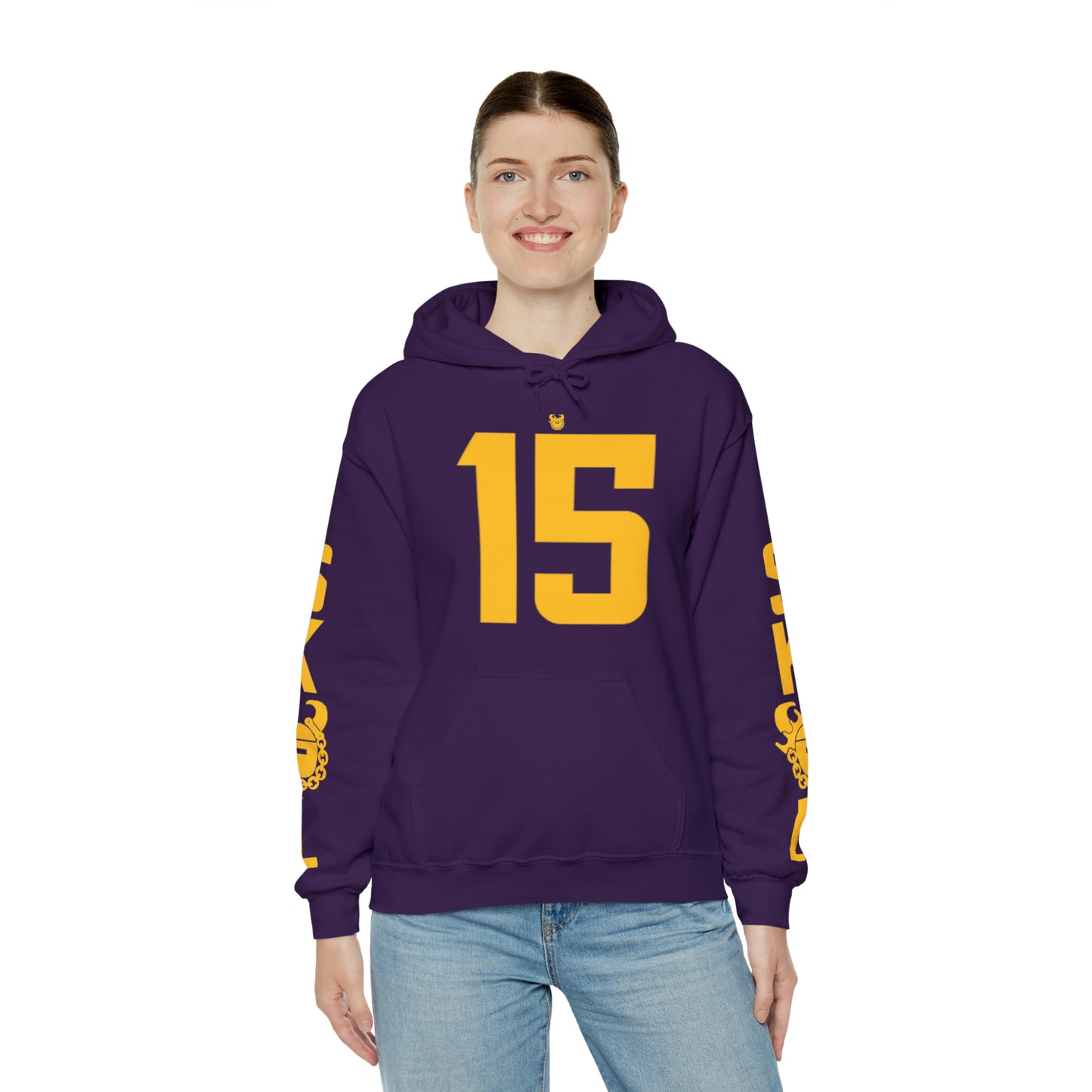 Unisex Heavy Blend™ Hooded Sweatshirt - Jersey #15 + Original (Sleeves)