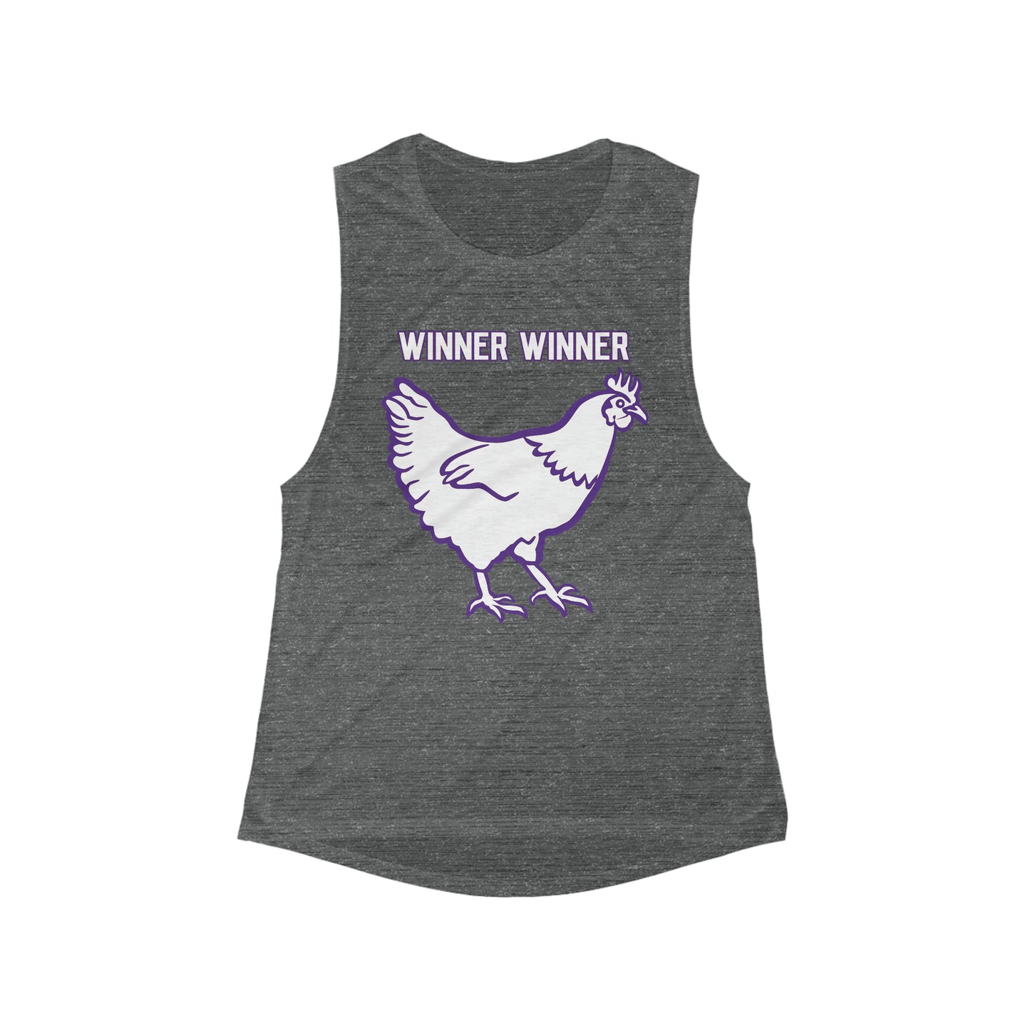Women's Flowy Scoop Muscle Tank - Winner Winner Chicken Dinner