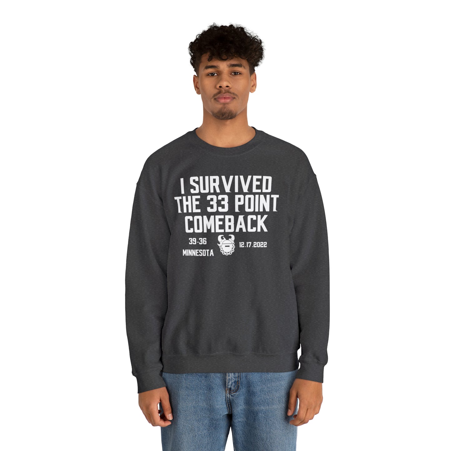 Unisex Heavy Blend™ Crewneck - Survived the 33 Point Comeback