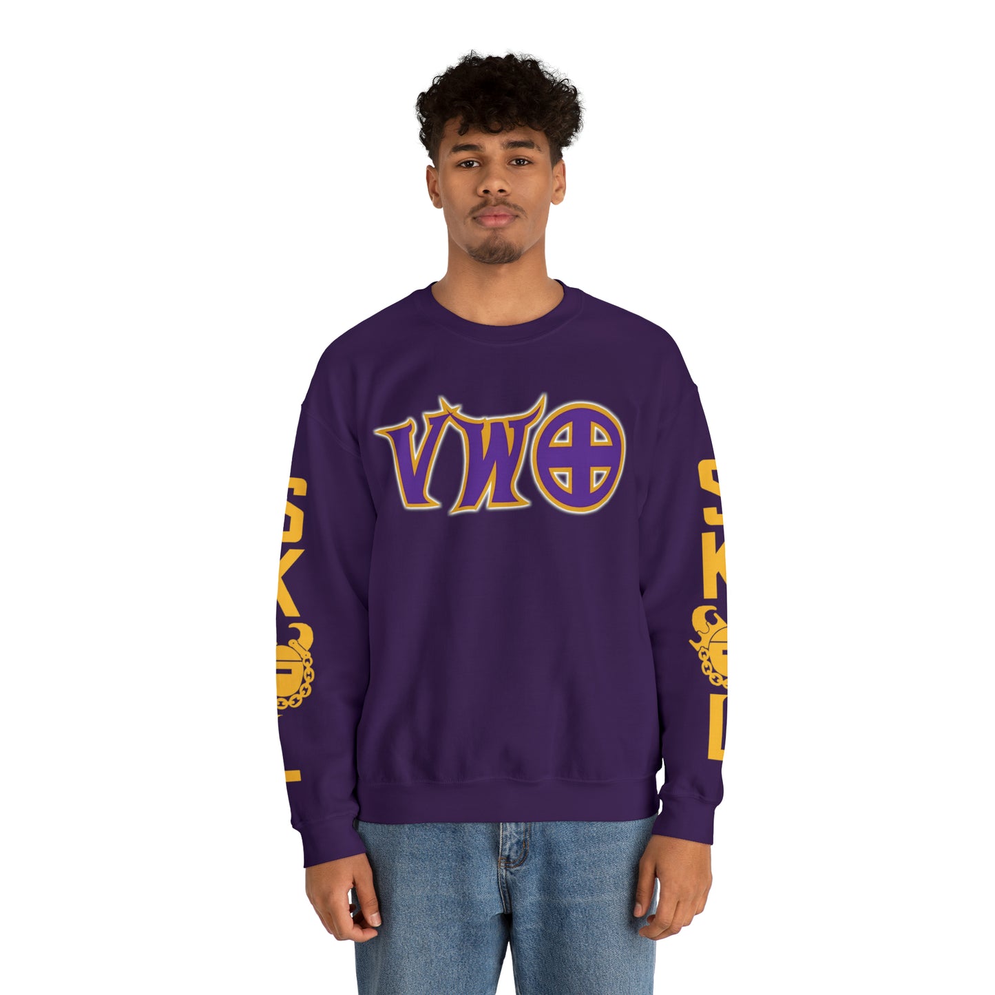 Unisex Heavy Blend™ Crewneck - V-W-O + The Original (Sleeves)