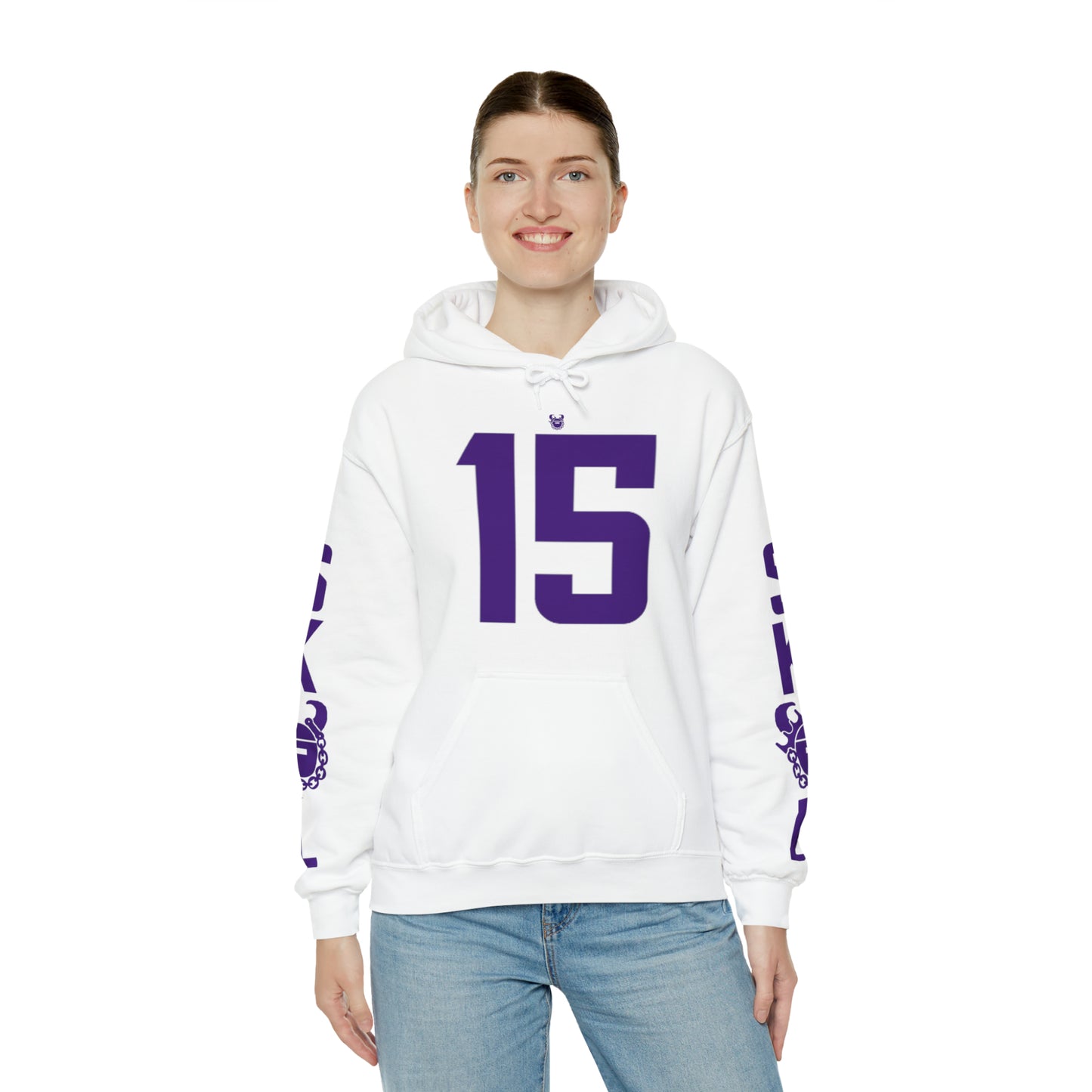 Unisex Heavy Blend™ Hooded Sweatshirt - Jersey #15 + Original (Sleeves)