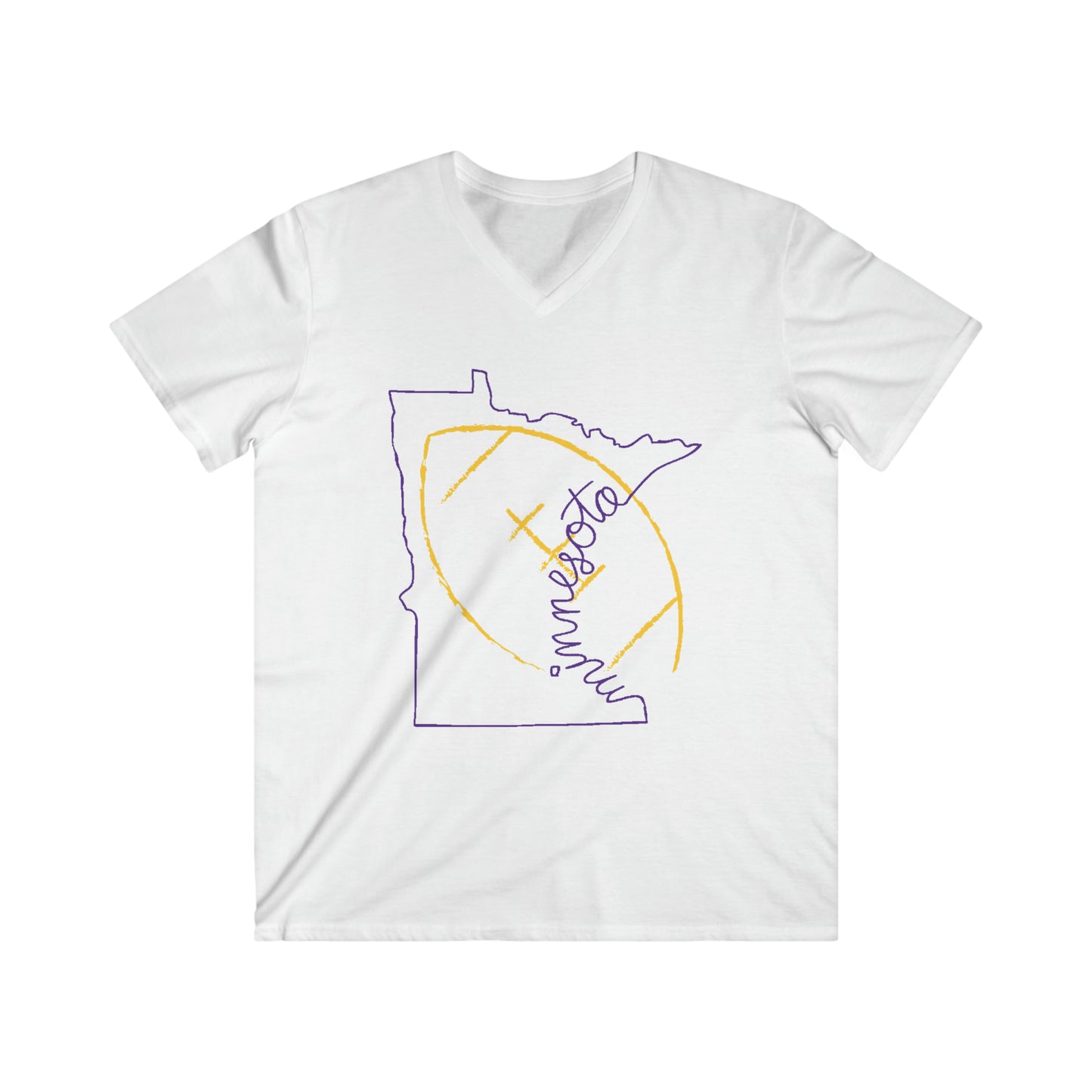 Men's Fitted V-Neck Short Sleeve - MN State Football