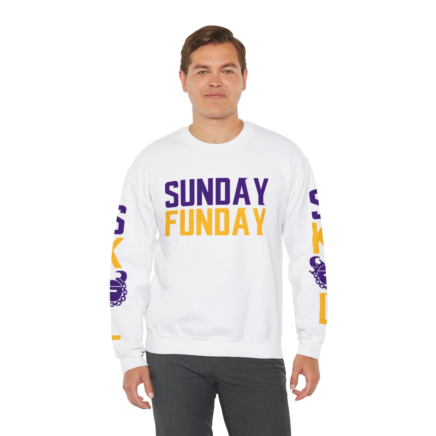 Unisex Heavy Blend™ Crewneck - SUNDAY FUNDAY + The Original (Sleeves)