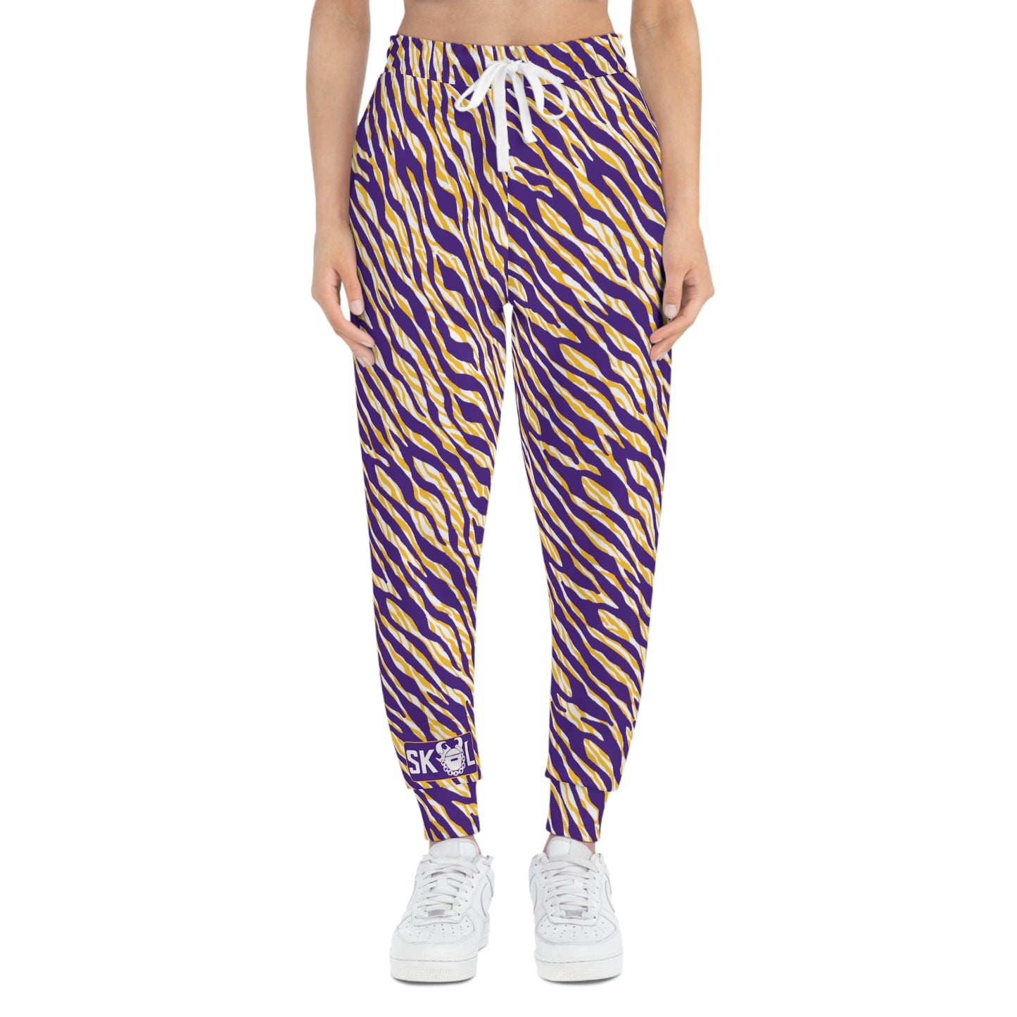 Unisex Athletic Joggers - Zebra Print