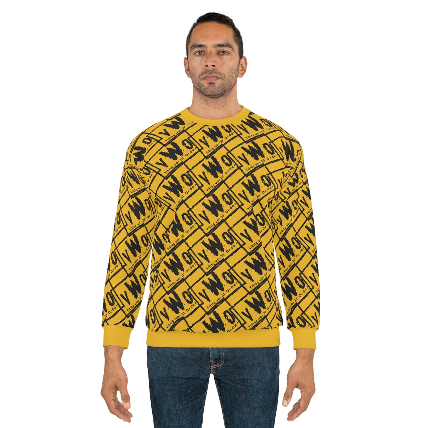 Unisex Crewneck - Gold/Black - VWO (Framed)