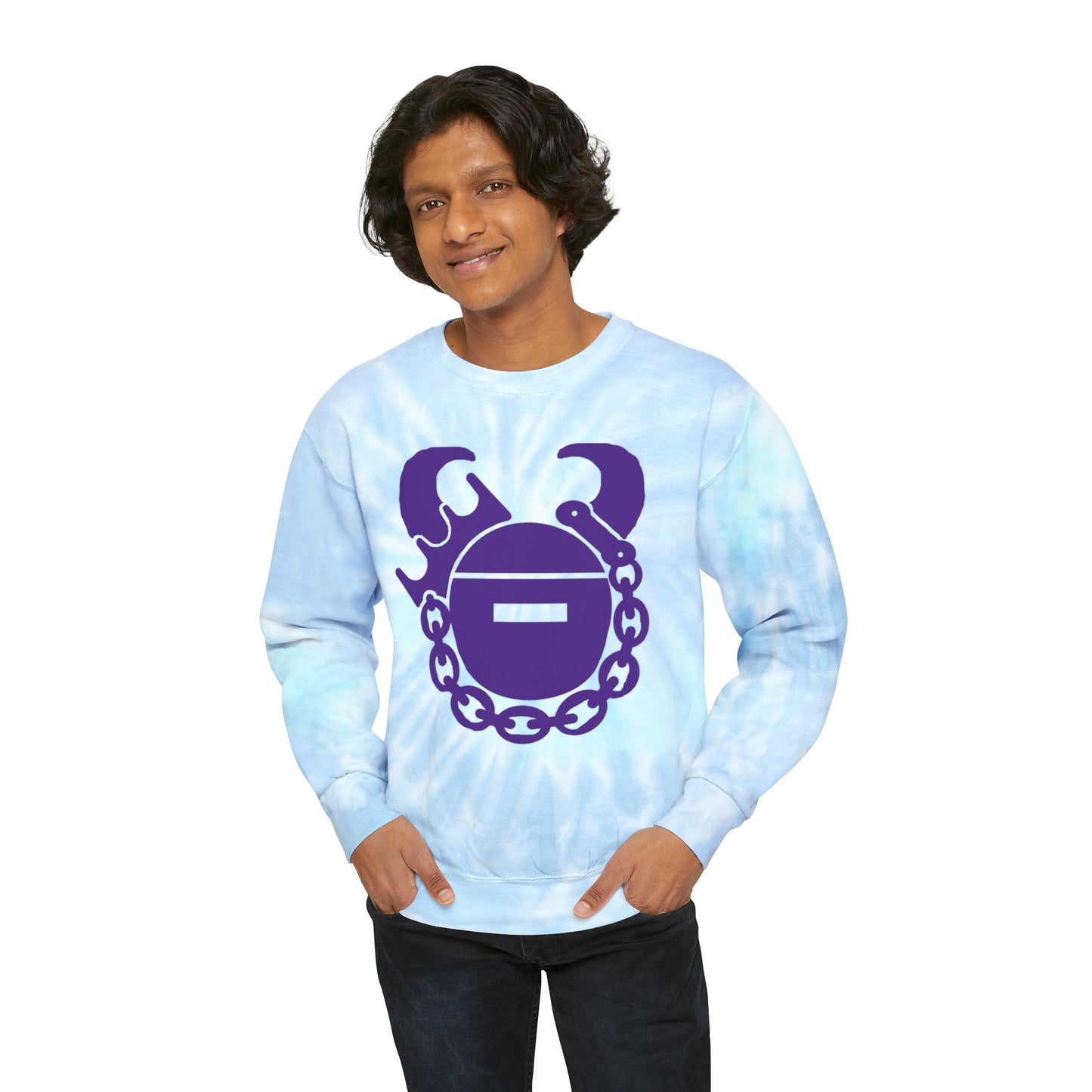 Tie-Dye Crewneck - Game Day Helmet
