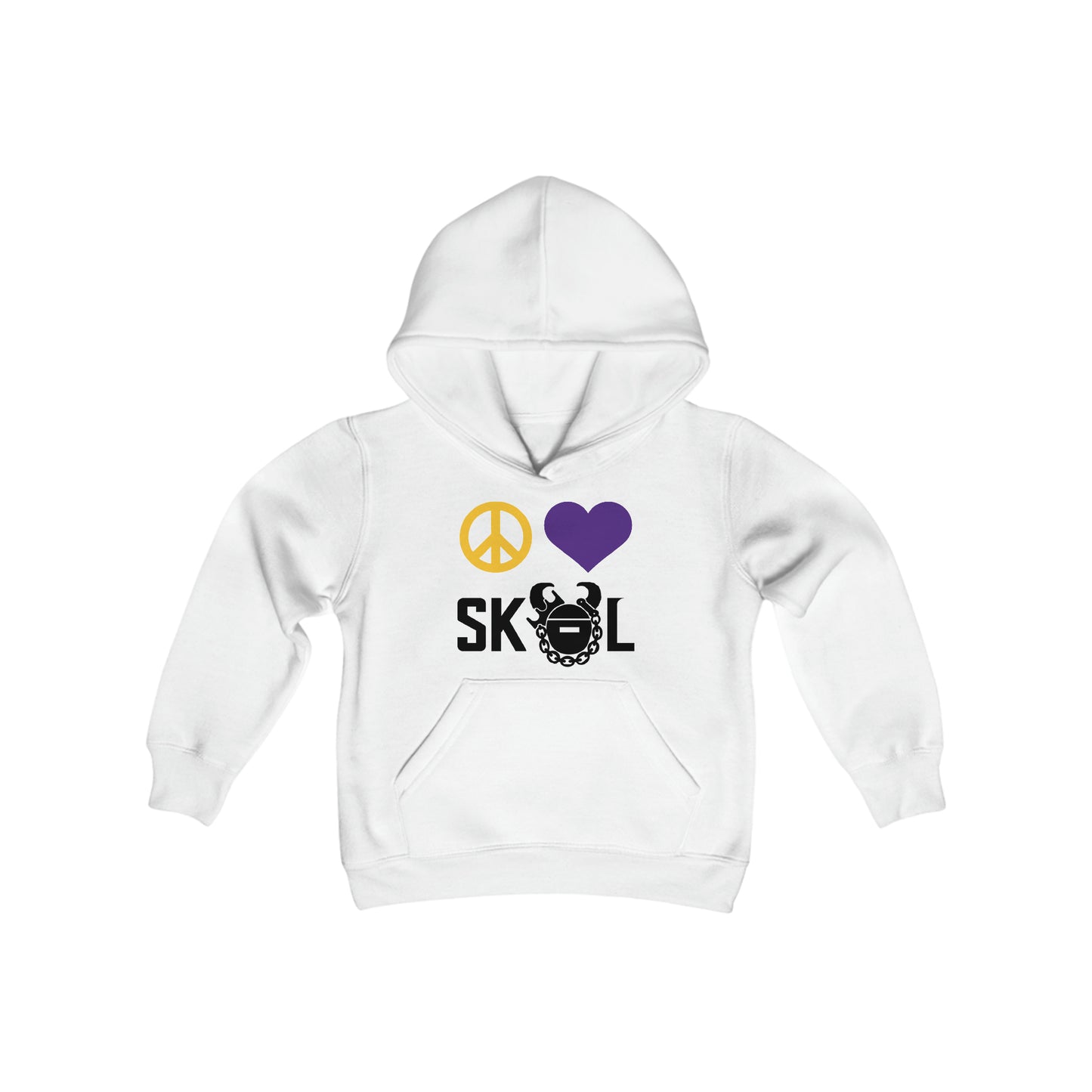 Youth Heavy Blend Hoodie - Peace & Love