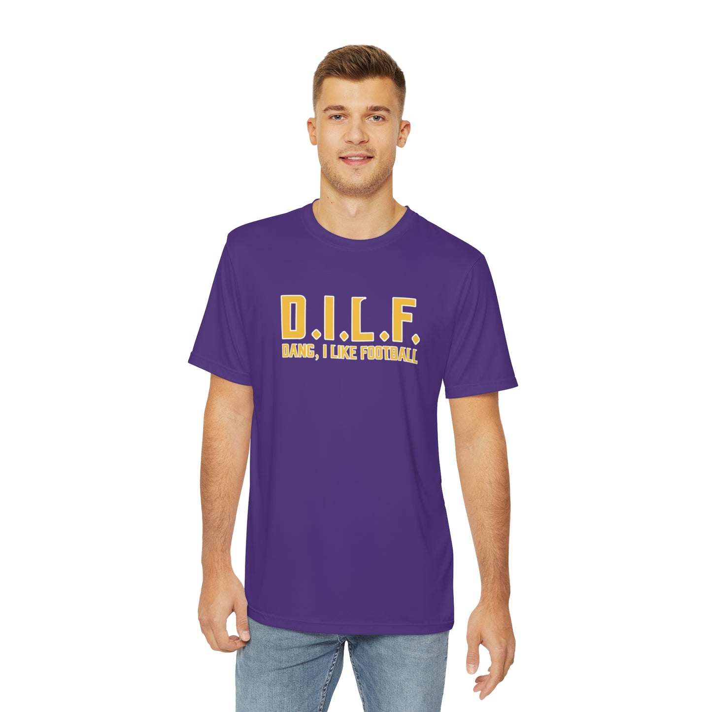 Men's Polyester Tee - Purple - D.I.L.F.