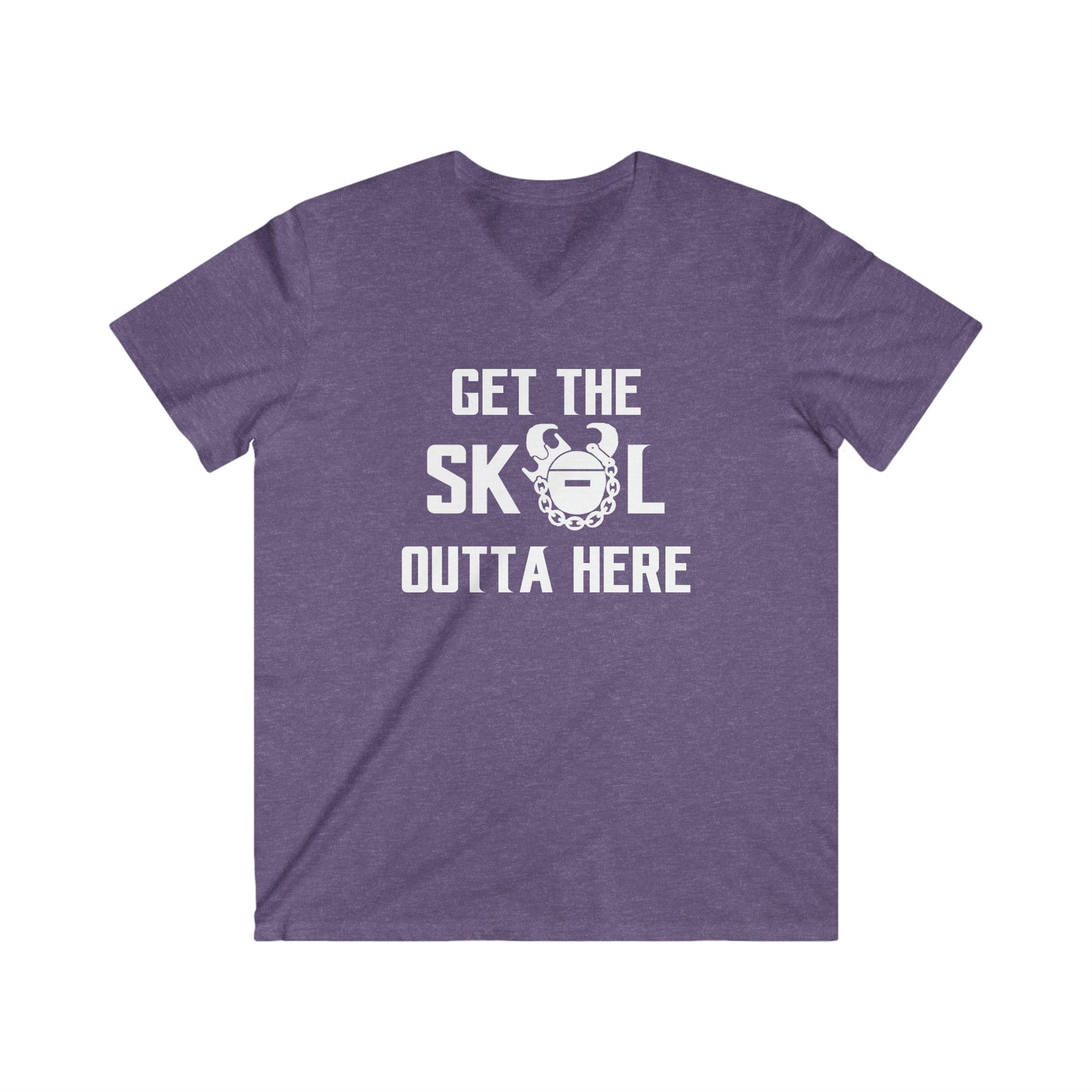 Men's Fitted V-Neck Short Sleeve - Get OUTTA Here