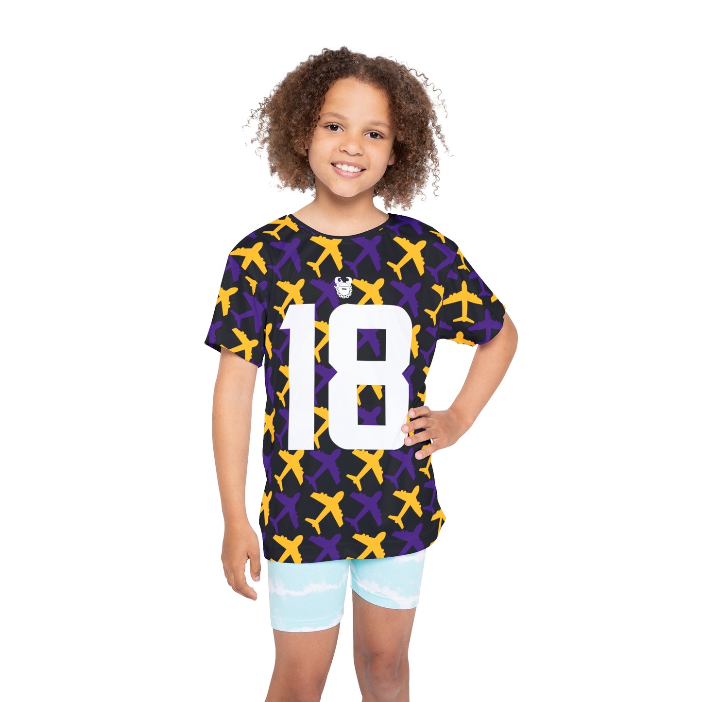 Kids Sports Jersey - Jet Planes - Jersey #18