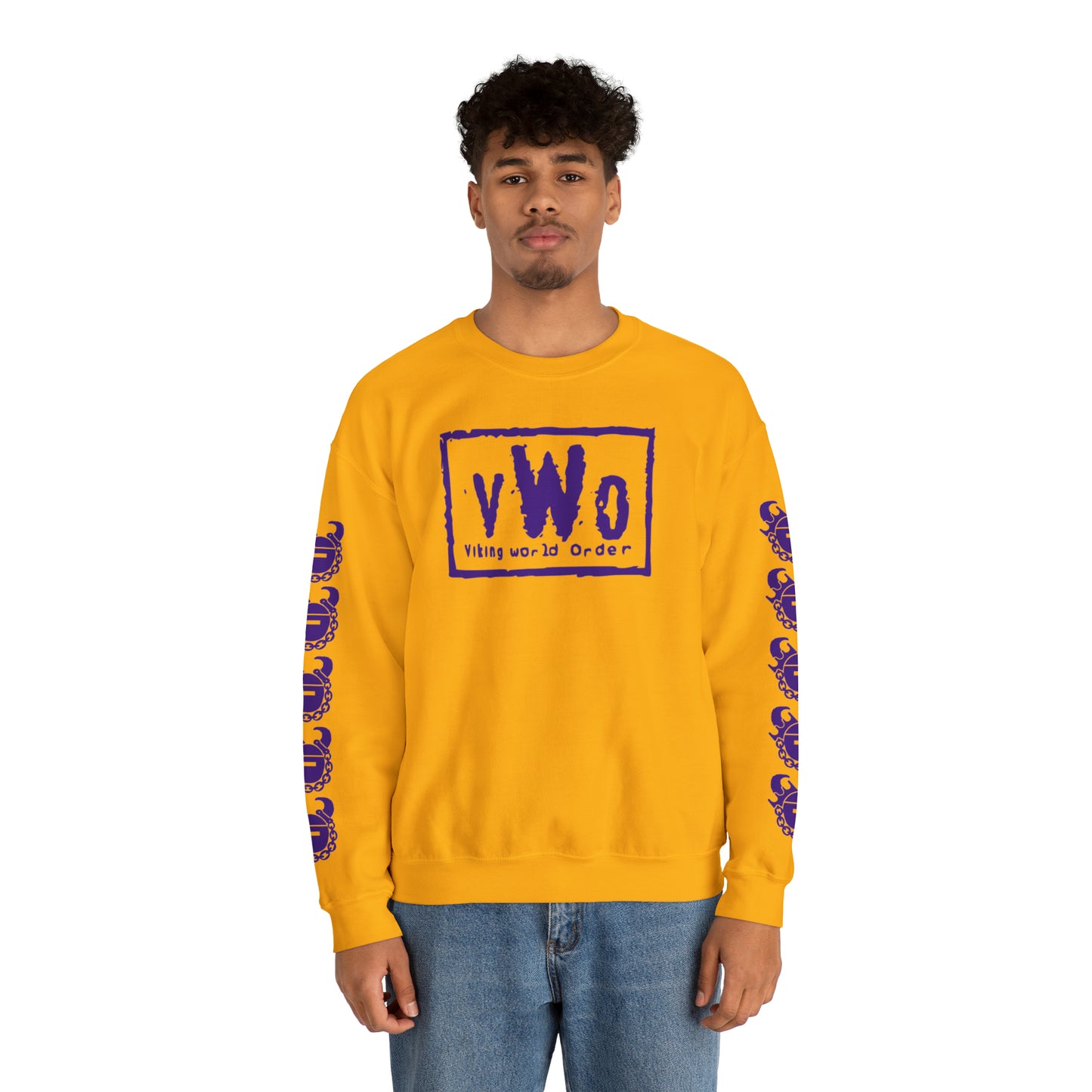 Unisex Heavy Blend™ Crewneck - VWO (Framed) + Game Day Helmet (Sleeves)