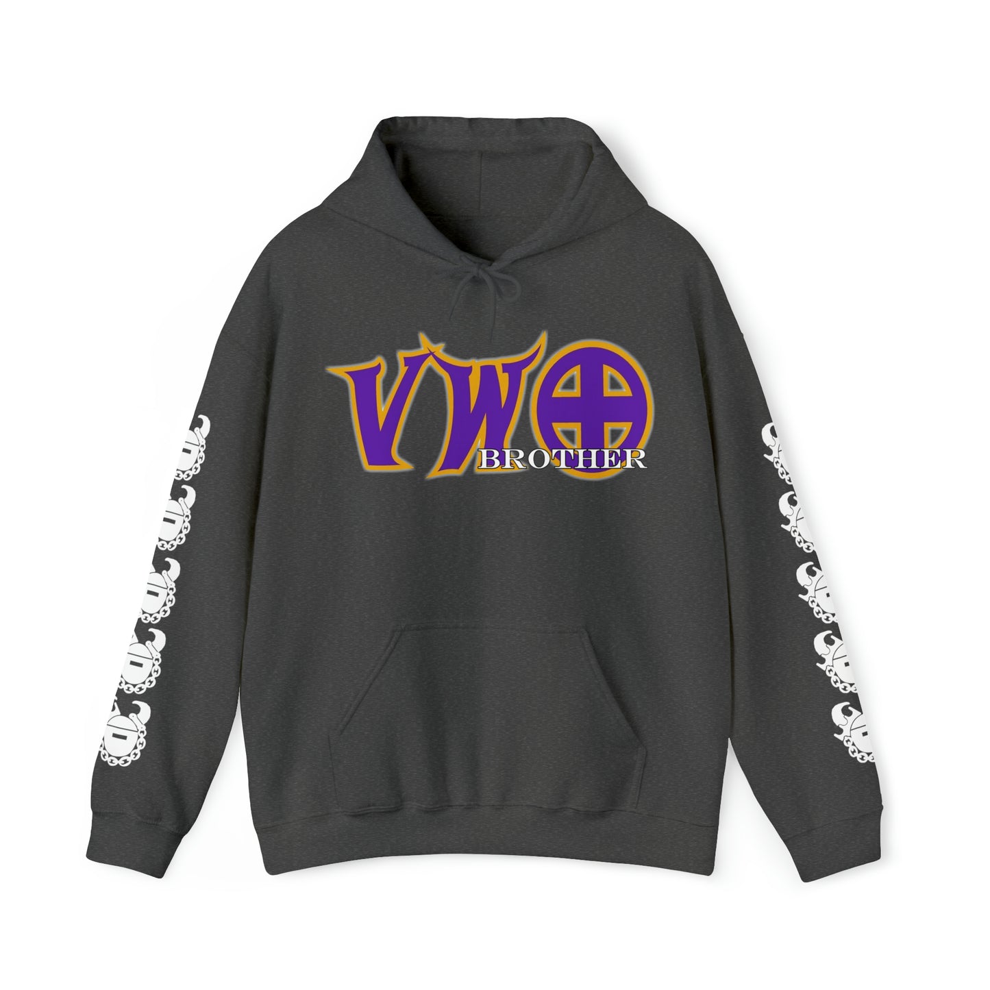Unisex Heavy Blend™ Hooded Sweatshirt - VWO Brother + Game Day Helmet (Sleeves)