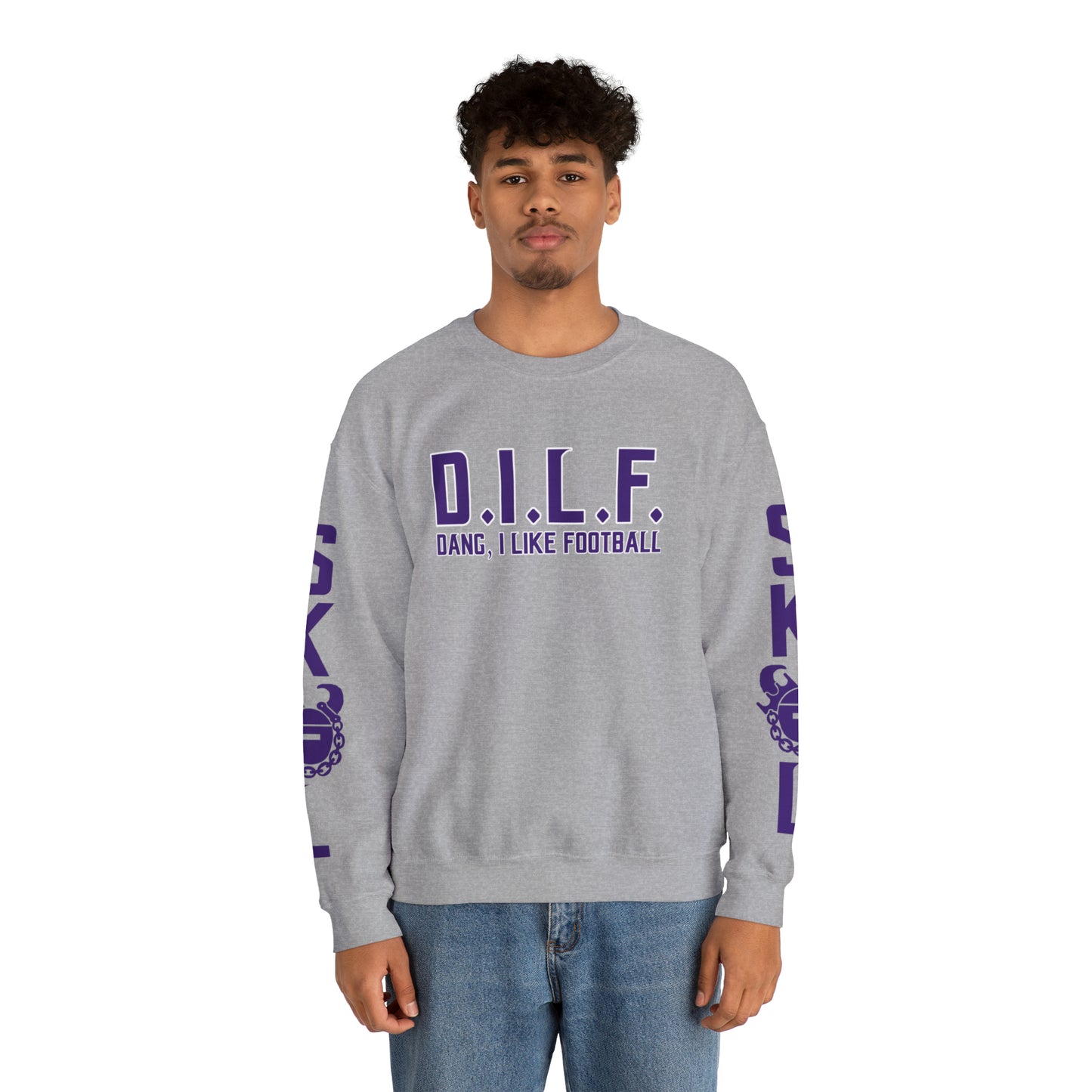 Unisex Heavy Blend™ Crewneck - D.I.L.F. + The Original (Sleeves)