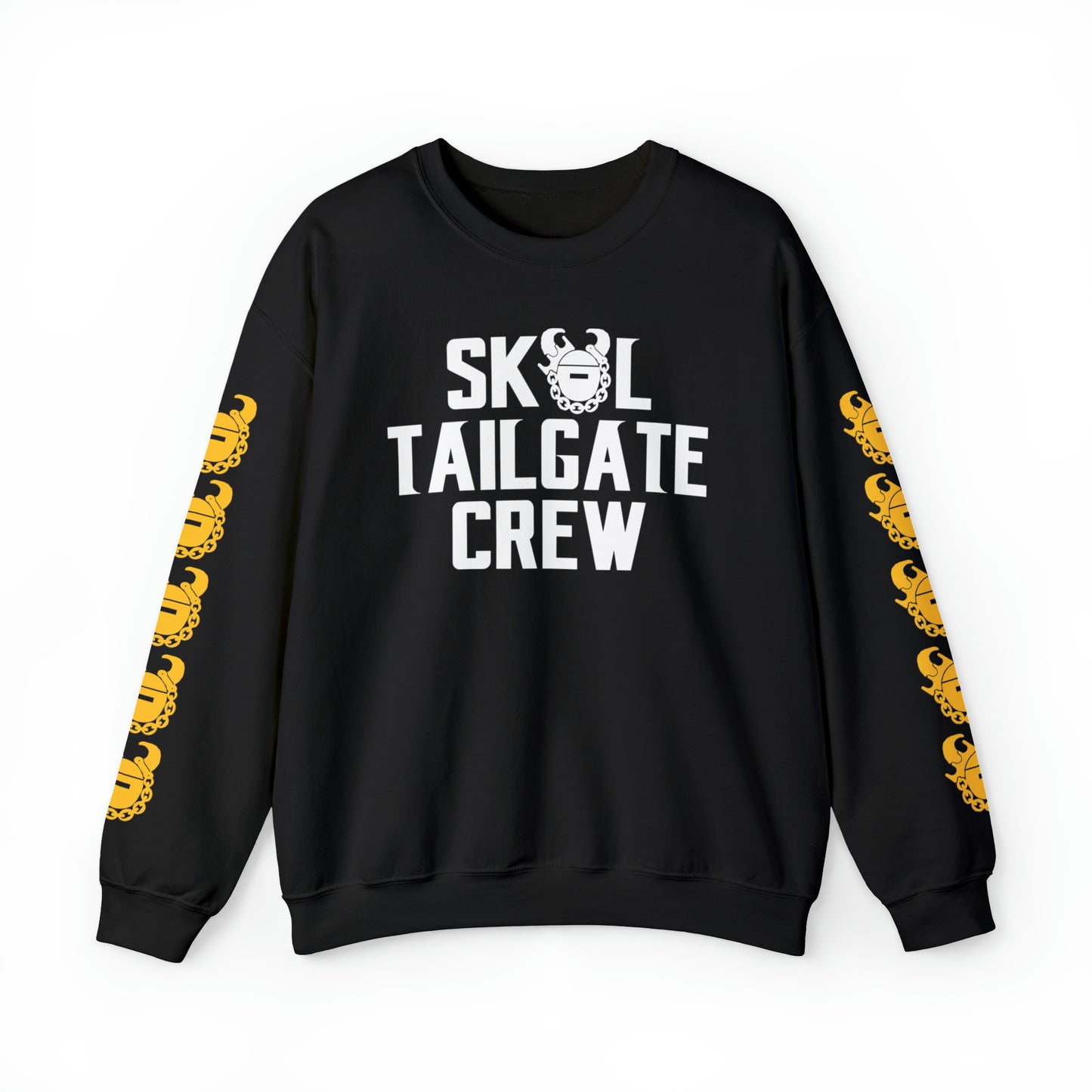 Unisex Heavy Blend™ Crewneck - Tailgate Crew + Game Day Helmet (Sleeves)