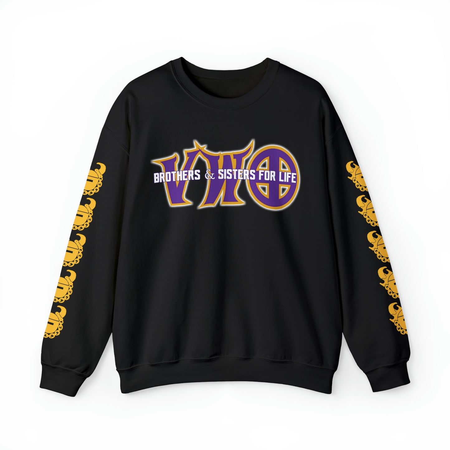 Unisex Heavy Blend™ Crewneck - VWO Brothers & Sisters + Game Day Helmet (Sleeves)