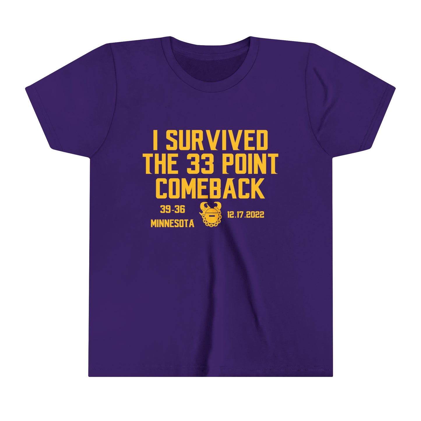 Youth T-Shirt - Survived the 33 Point Comeback