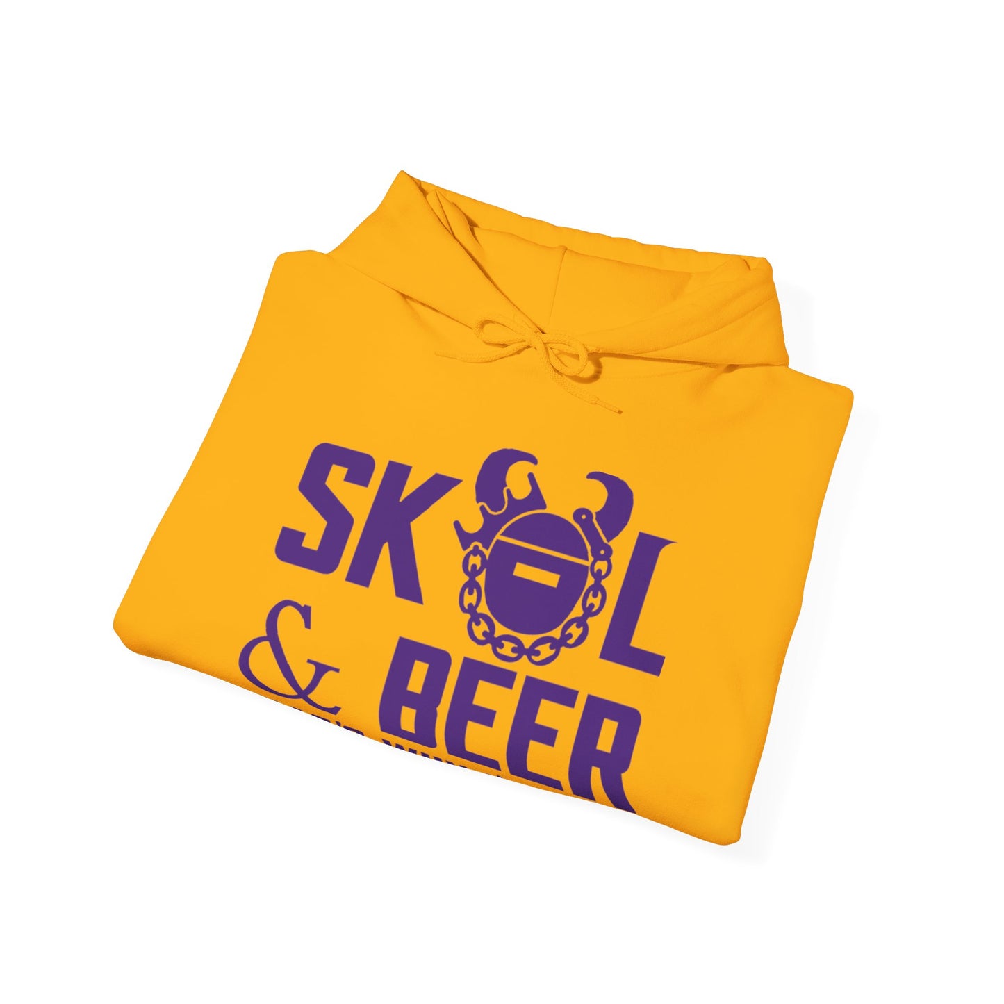 Unisex Heavy Blend™ Hooded Sweatshirt - & BEER + Game Day Helmet (Sleeves)
