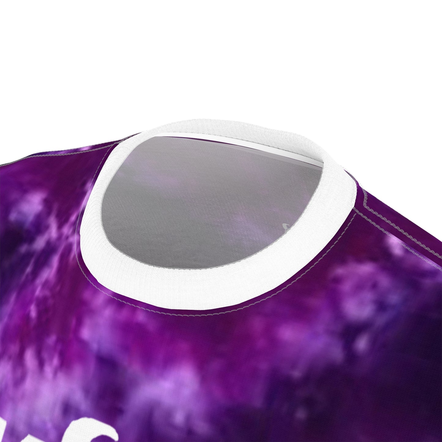 Unisex Cut & Sew Tee - Purple/Gold Tie-Dye - Good Vibes Only