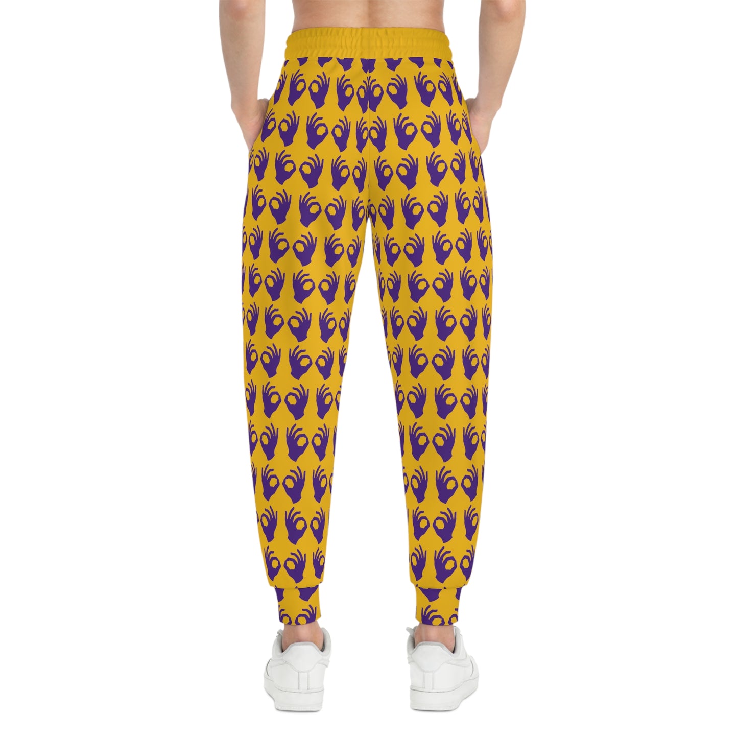 Unisex Athletic Joggers - Gold/Purple - Griddy