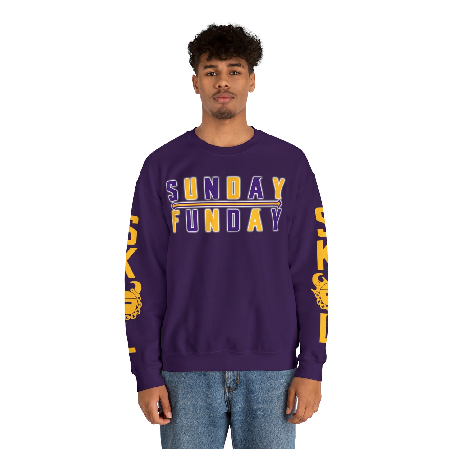 Unisex Heavy Blend™ Crewneck - Sunday FUNday + The Original (Sleeves)