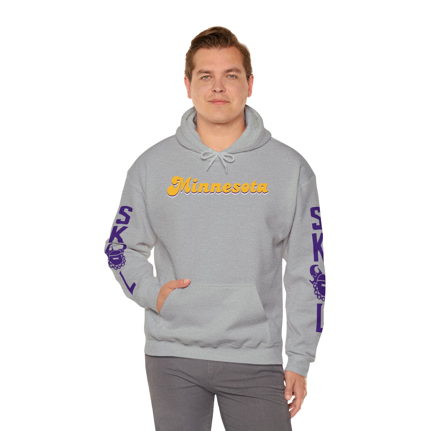 Unisex Heavy Blend™ Hooded Sweatshirt - Minnesota (Retro) + The Original (Sleeves)