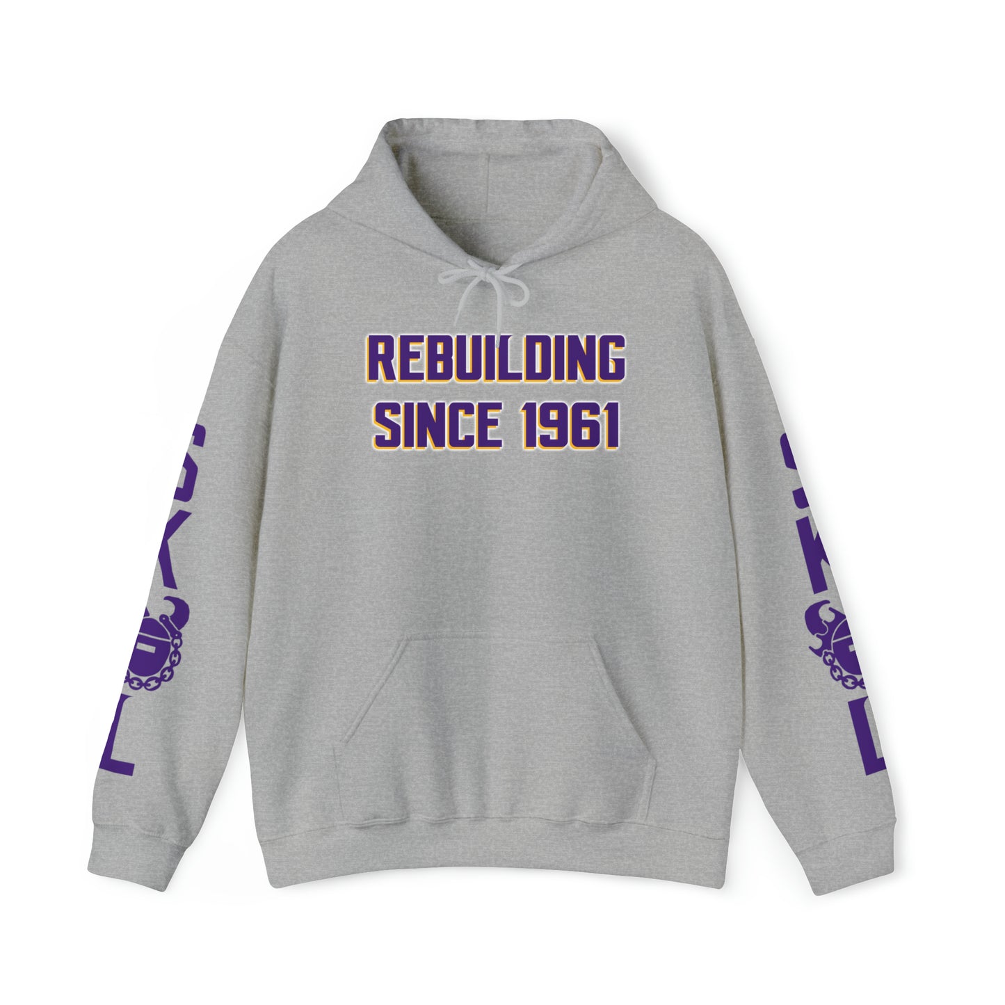 Unisex Heavy Blend™ Hooded Sweatshirt - Rebuilding Since 1961 + Original (Sleeves)