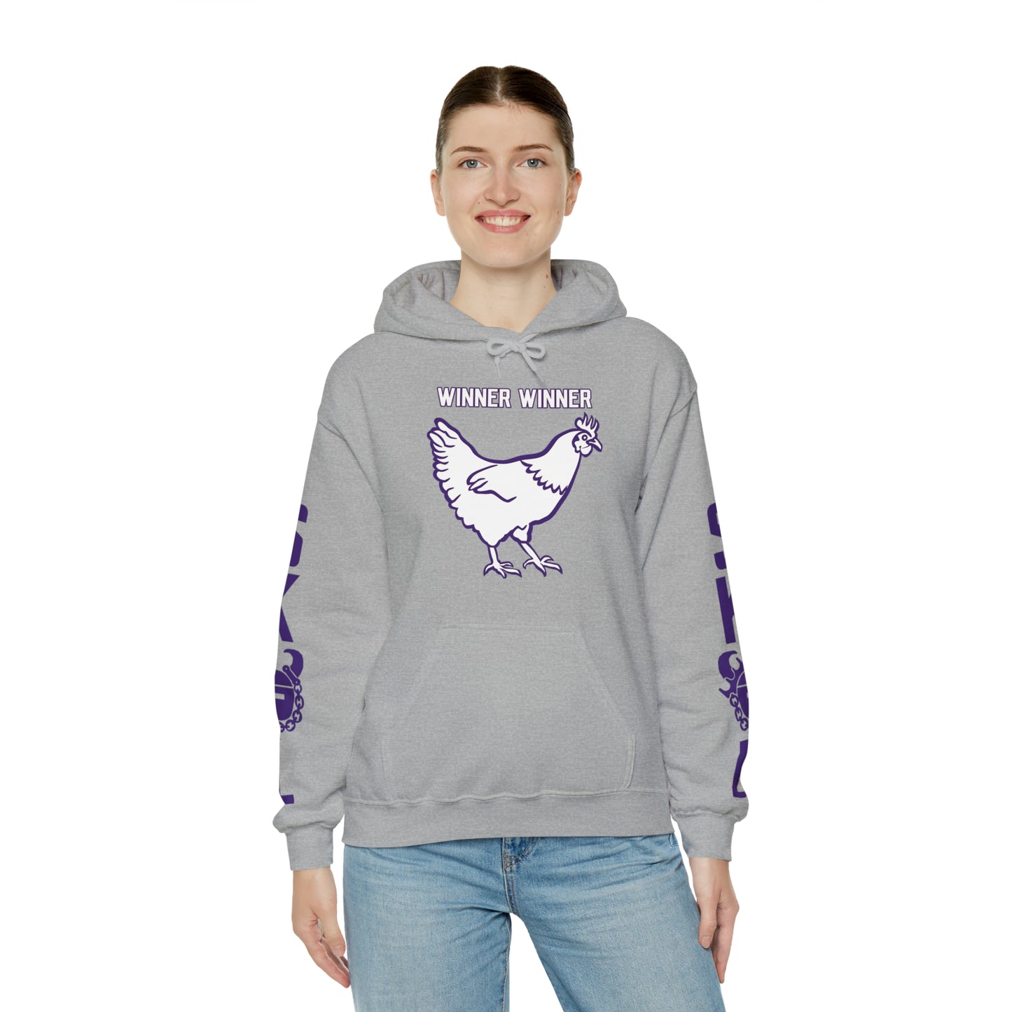 Unisex Heavy Blend™ Hooded Sweatshirt - Winner Winner Chicken Dinner + Original (Sleeves)