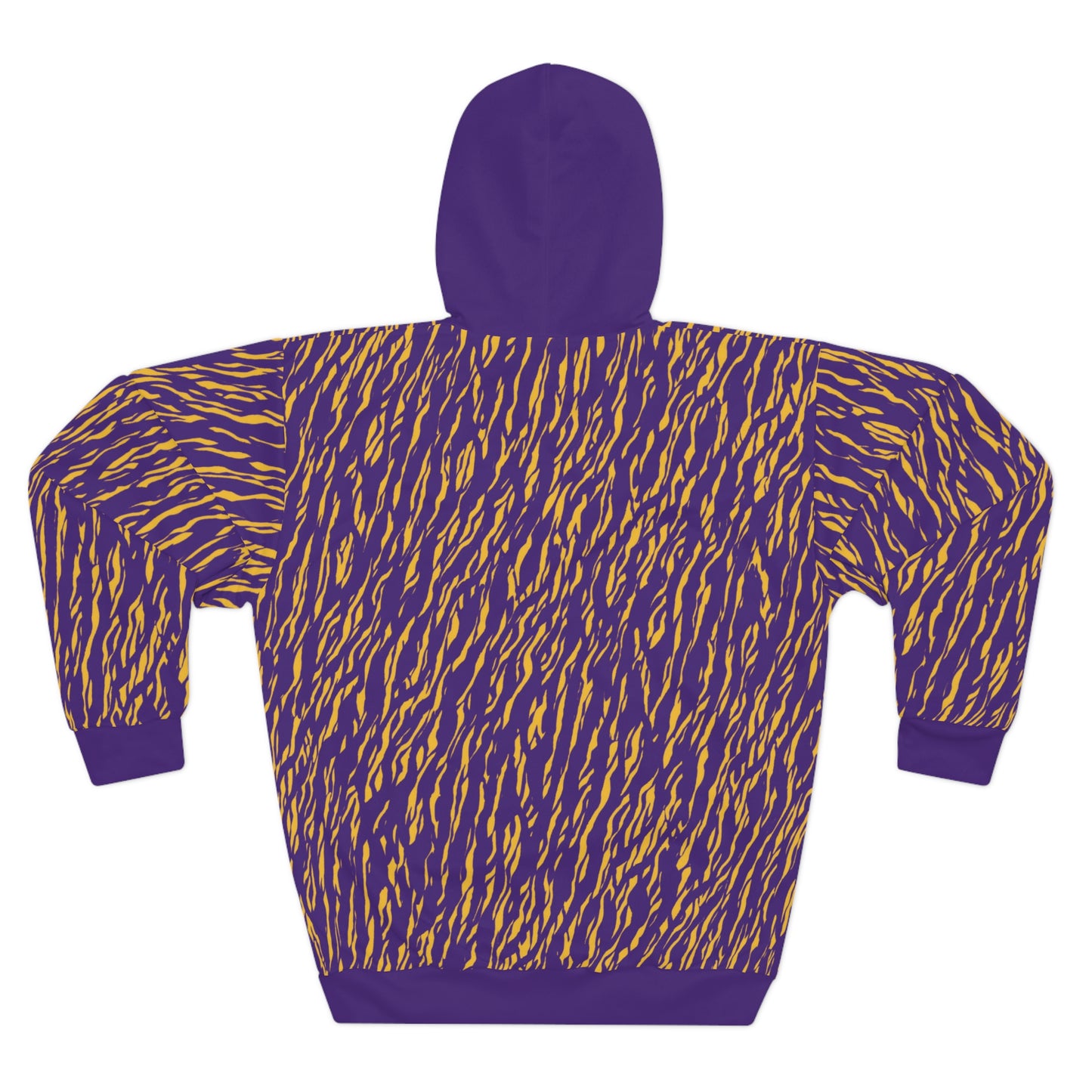 Unisex Pullover Hoodie - Zebra Print, Purple - Let's go Crazy!