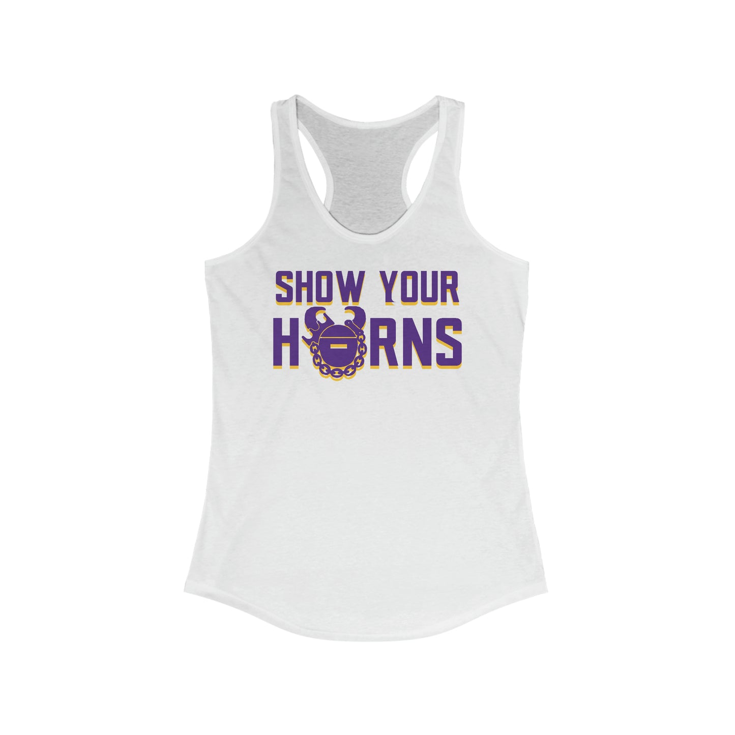 Ladies Ideal Racerback Tank - Show Your Horns