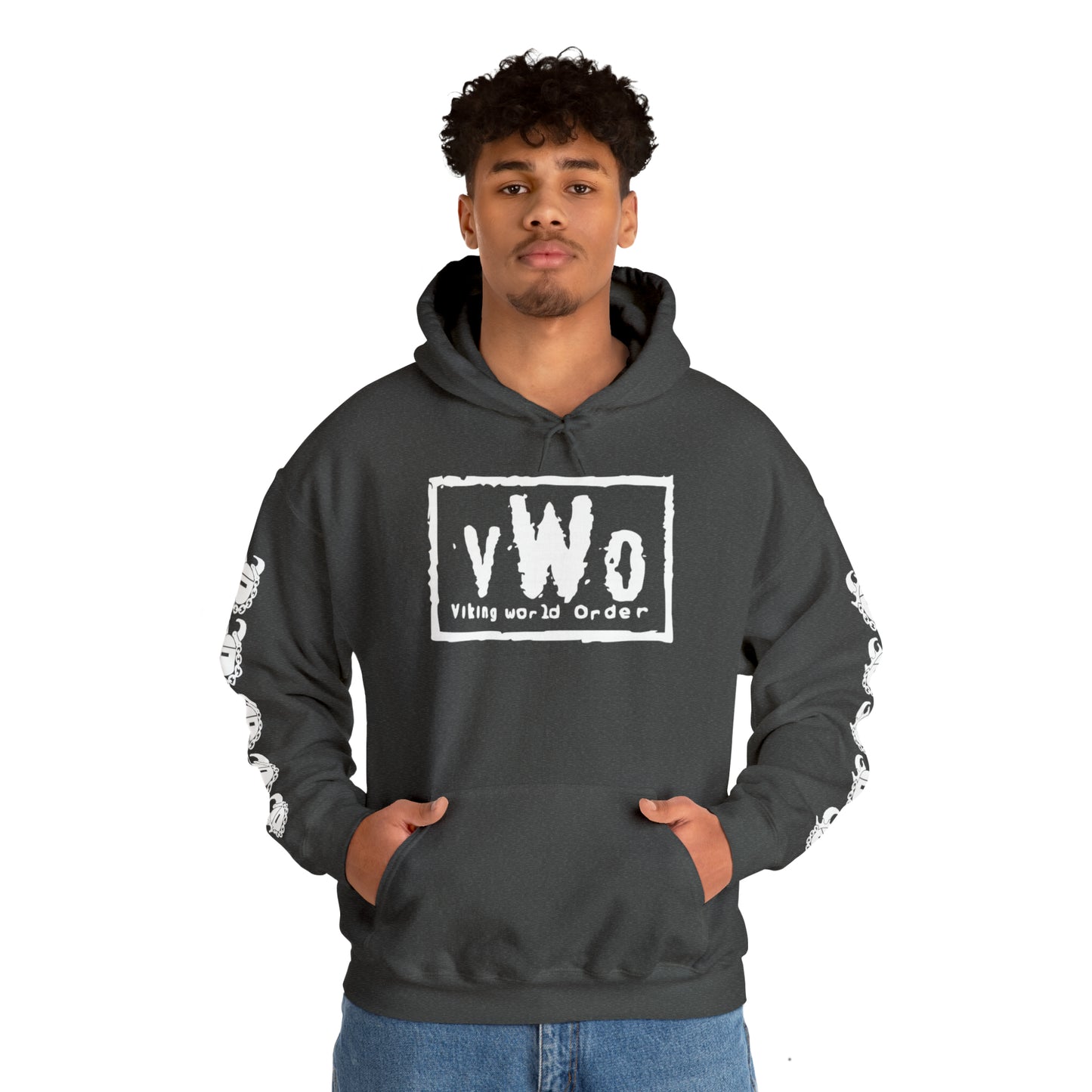Unisex Heavy Blend™ Hooded Sweatshirt - VWO (Framed) + Game Day Helmet (Sleeves)