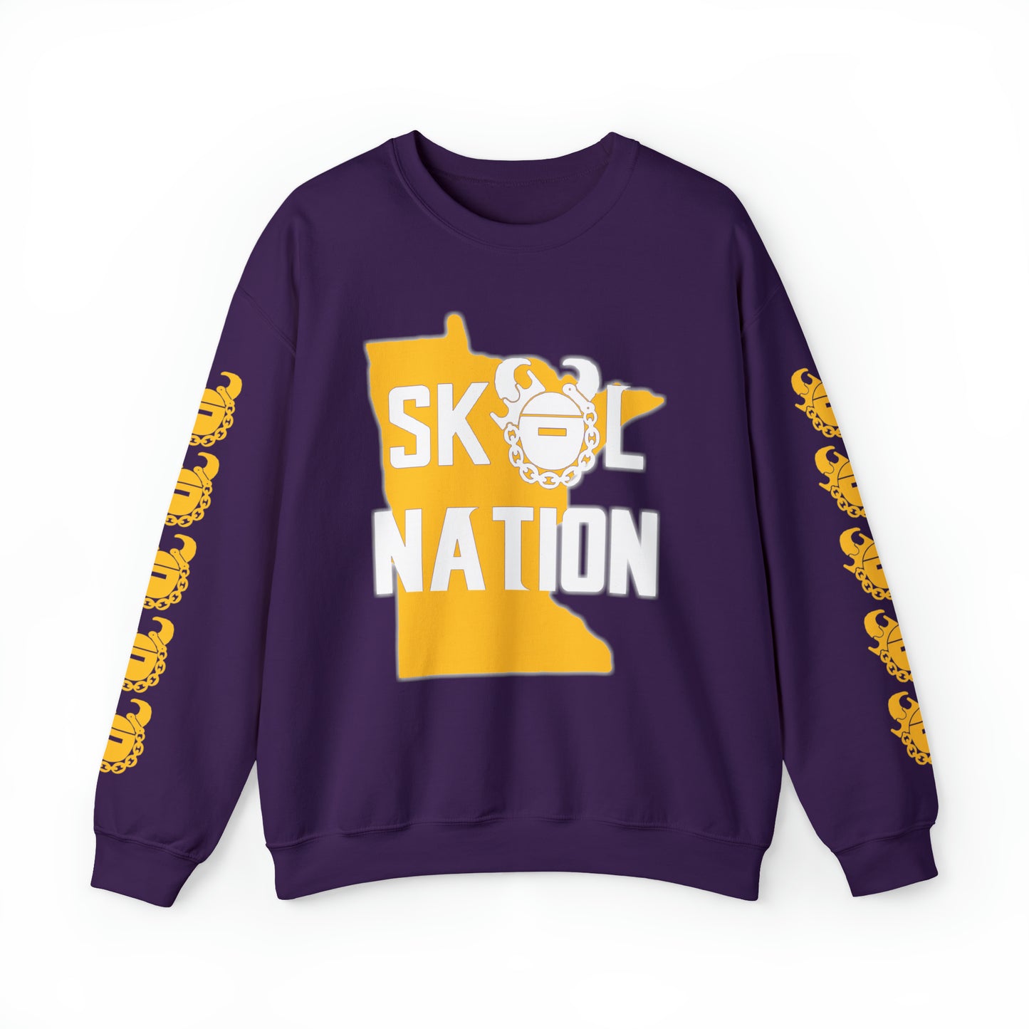 Unisex Heavy Blend™ Crewneck - MN Nation + Game Day Helmet (Sleeves)