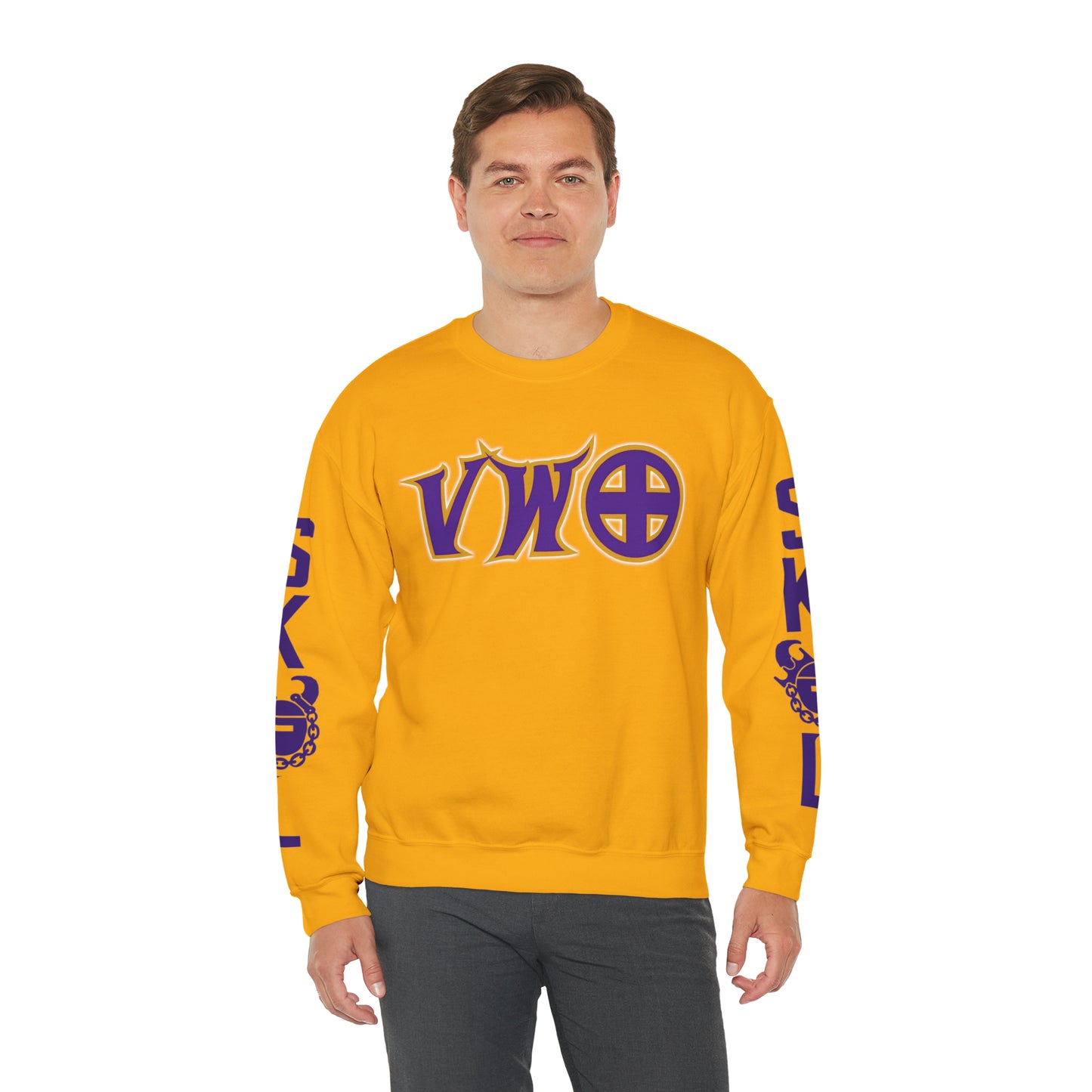 Unisex Heavy Blend™ Crewneck - V-W-O + The Original (Sleeves)