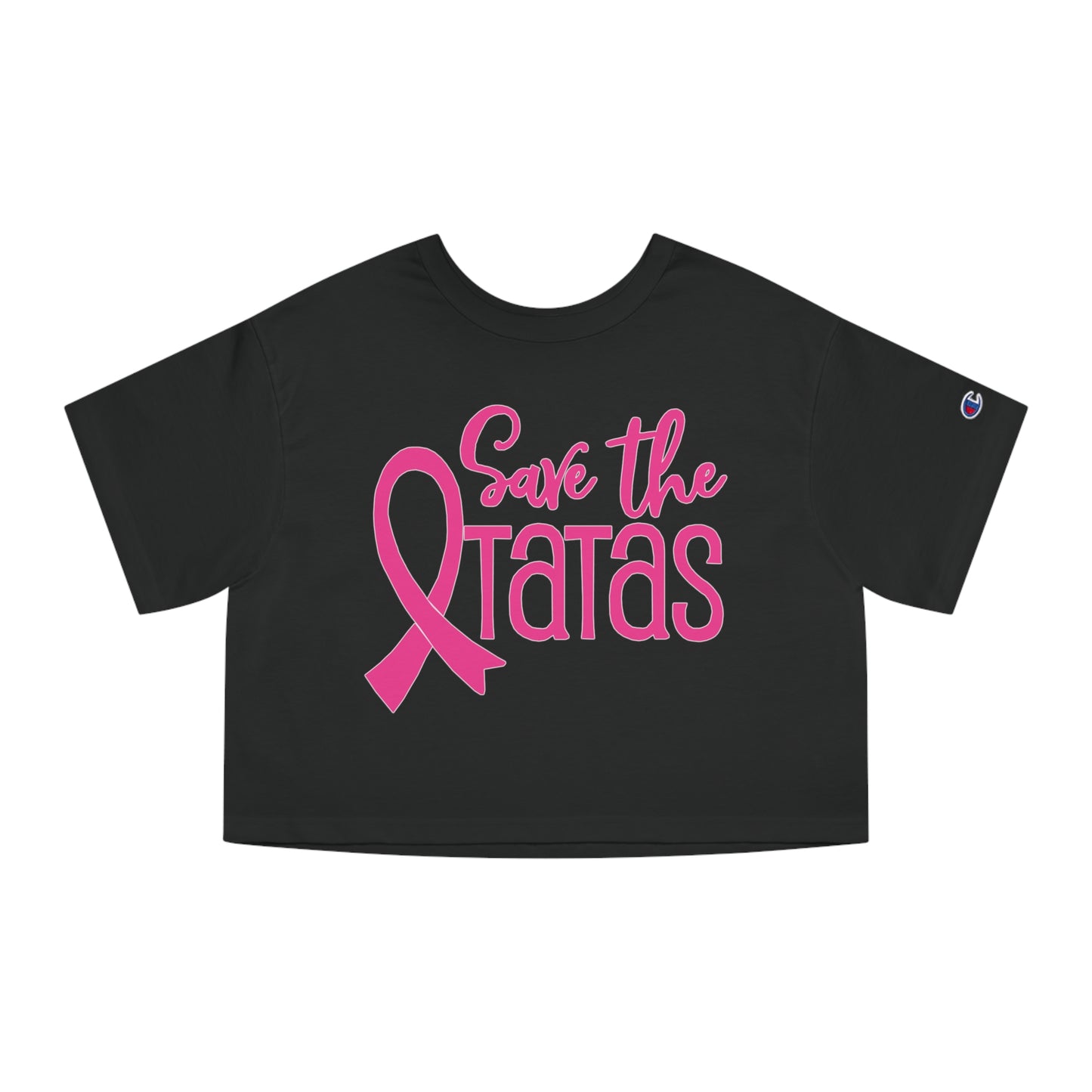 Women's Champion Heritage Cropped Top - Save the TaTas