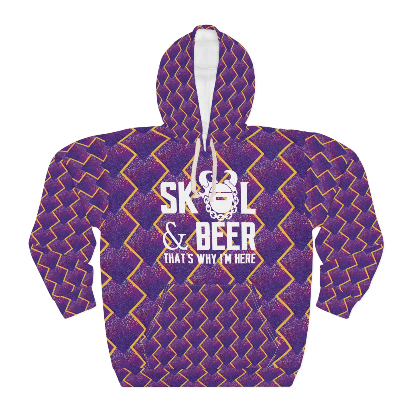 Unisex Pullover Hoodie - Purple Sparkle - & BEER