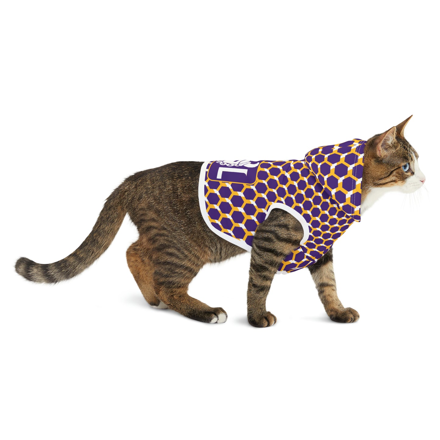 Pet Hoodie - Purple/Gold Hex