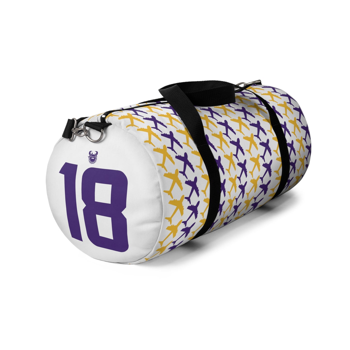 Duffel Bag - Jet Planes, White - Jersey #18