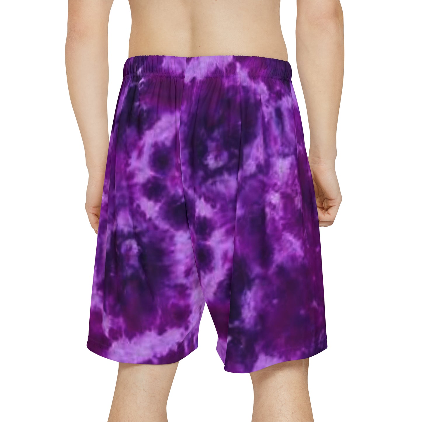 Men’s Sports Shorts - Purple Tie-Dye
