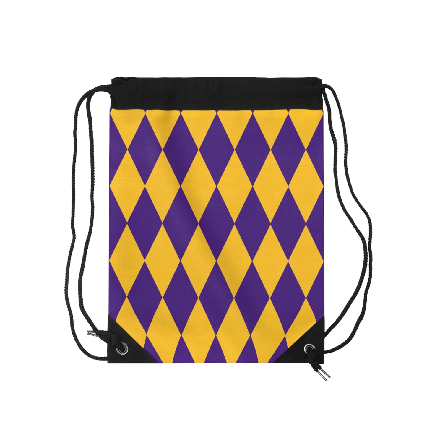Drawstring Bag - Purple/Gold Diamonds - BOOM BOOM