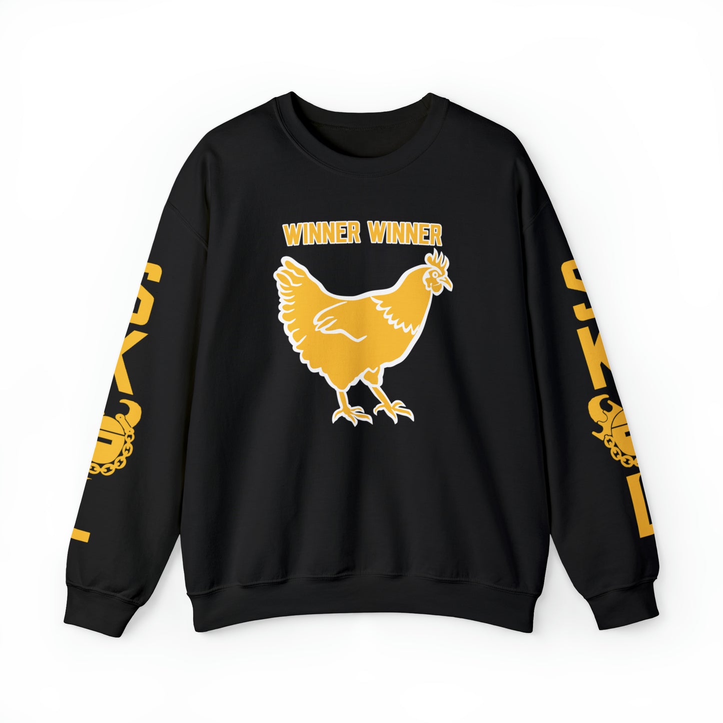 Unisex Heavy Blend™ Crewneck - Winner Winner Chicken Dinner + The Original (Sleeves)