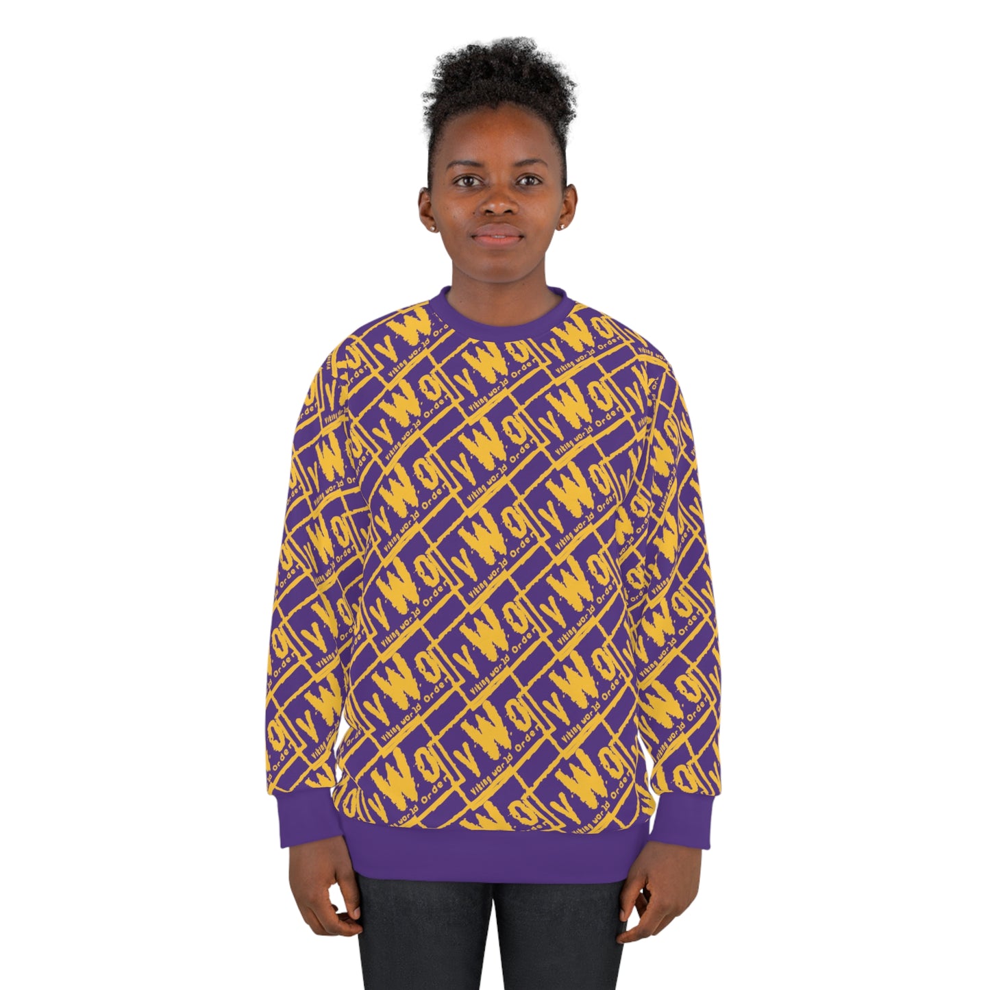 Unisex Crewneck - Purple/Gold - VWO (Framed)